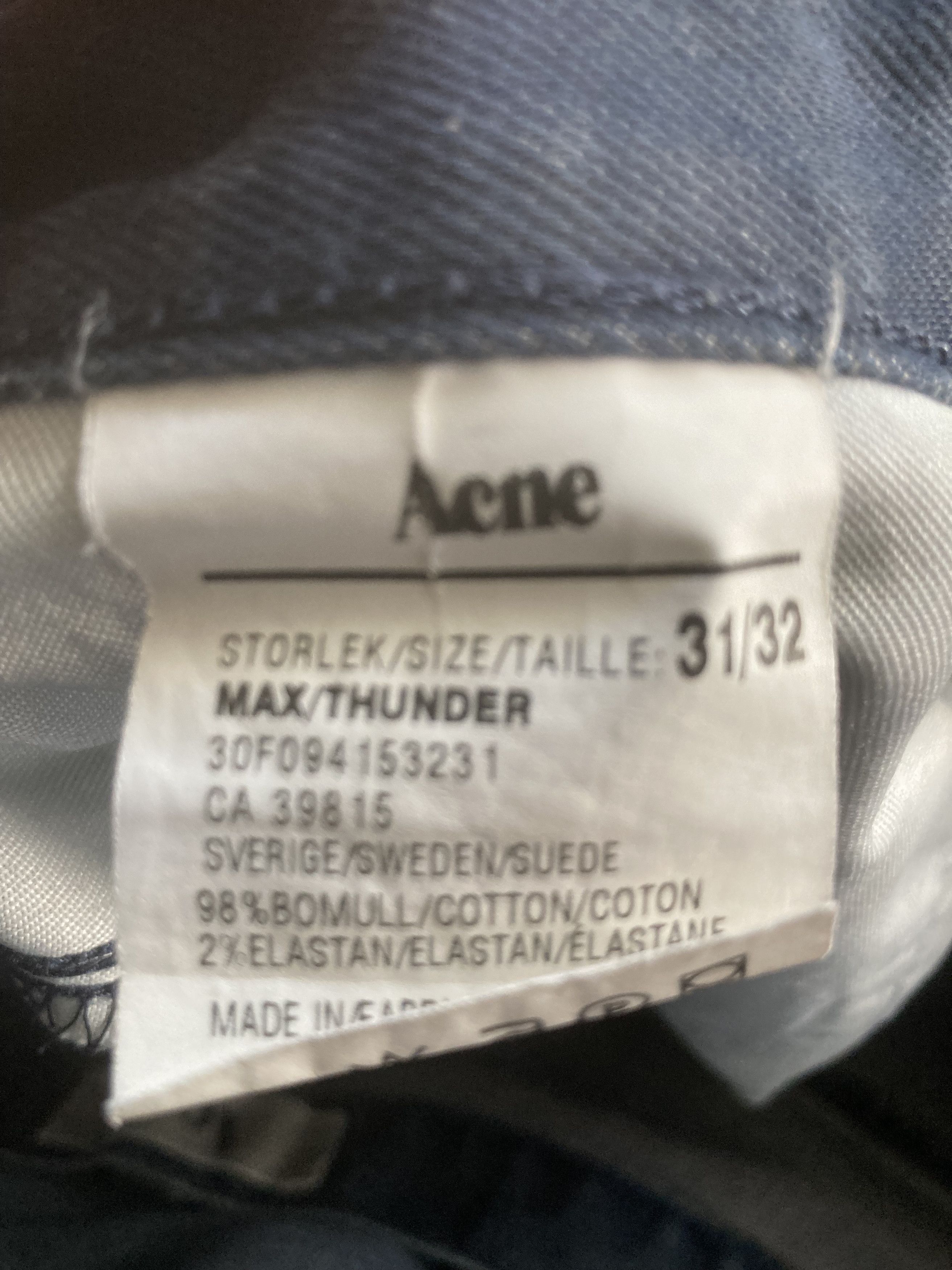 Acne Studios Acne Studios Max Thunder Grey Jeans Size 31/32 Size US 31 - 4 Thumbnail
