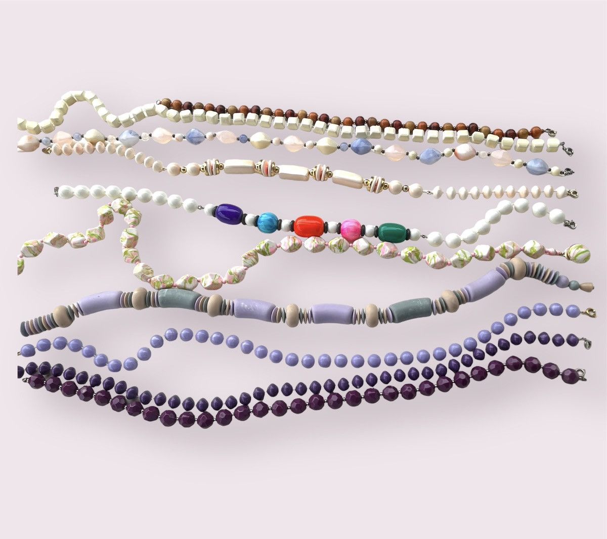 Vintage Vintage Necklaces Beaded Chunky Jewelry Lot Size ONE SIZE - 8 Thumbnail