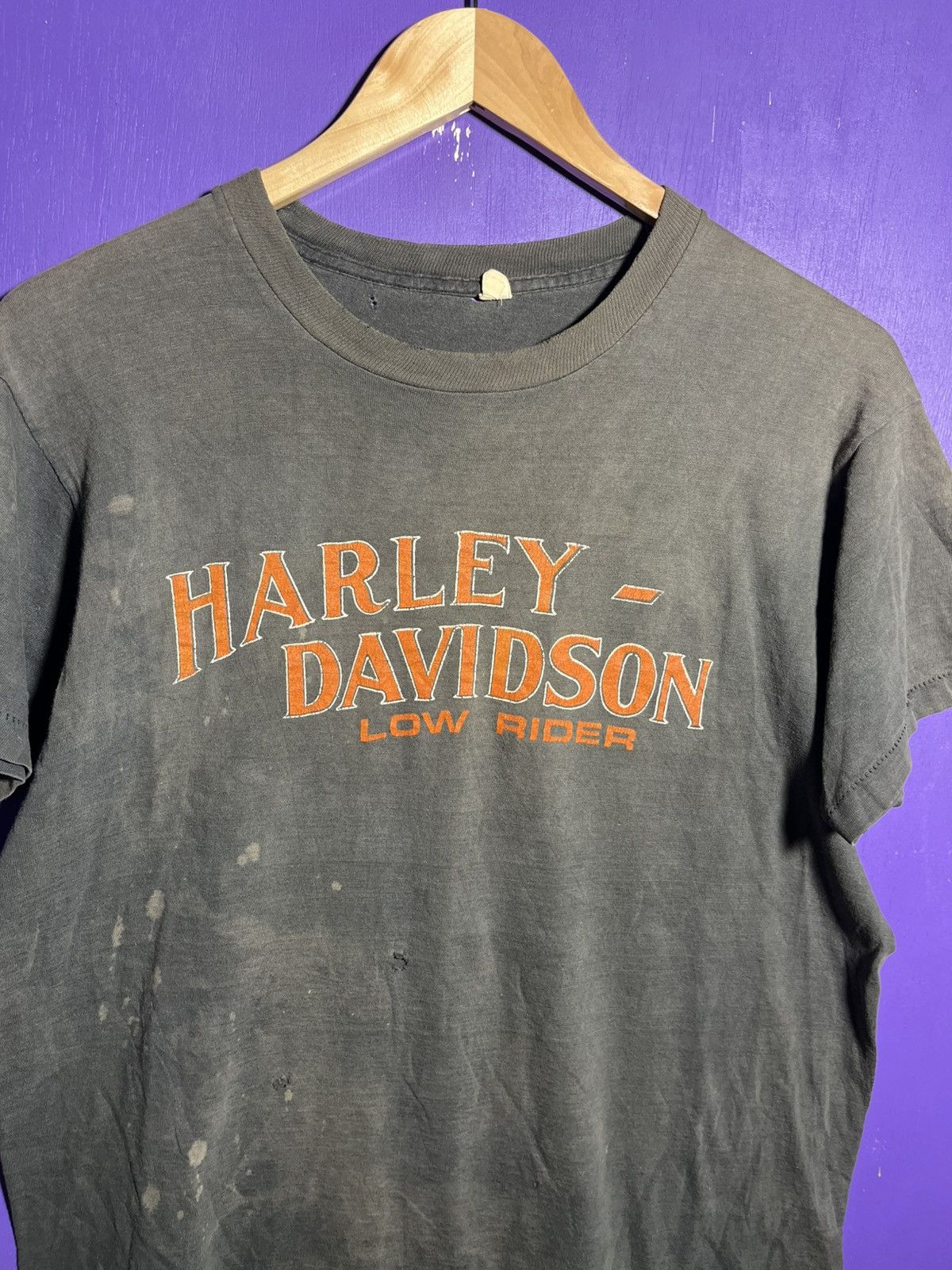 Harley Davidson × Vintage Vintage 70s Harley Davidson low rider faded t-shirt Size US M / EU 48-50 / 2 - 3 Thumbnail