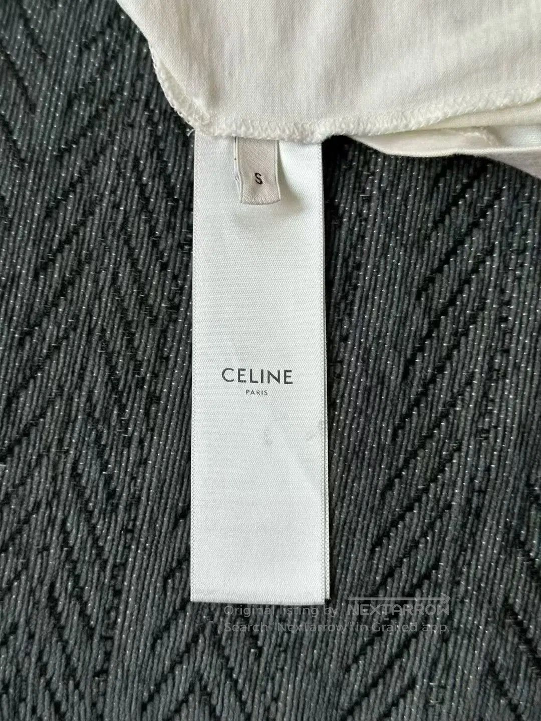 Celine Celine White Triomphe Short-Sleeve. Size S / US 4 / IT 40 - 4 Thumbnail