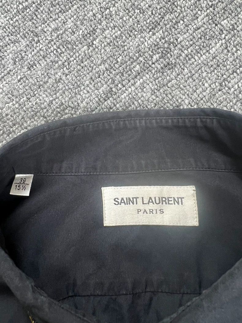 Yves Saint Laurent Saint Laurent size 39 19 FW beaded glazed poplin shirt 2503 Size US M / EU 48-50 / 2 - 4 Thumbnail