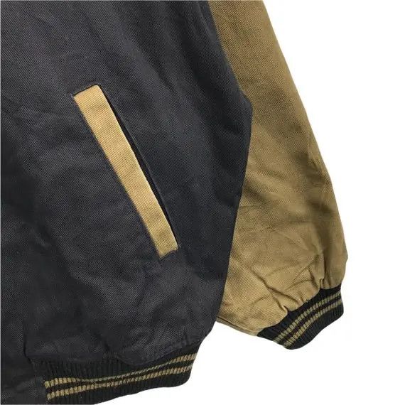 Vtg MILESTONE COVENT LONDON Embroidery Varsity Bomber Jacket