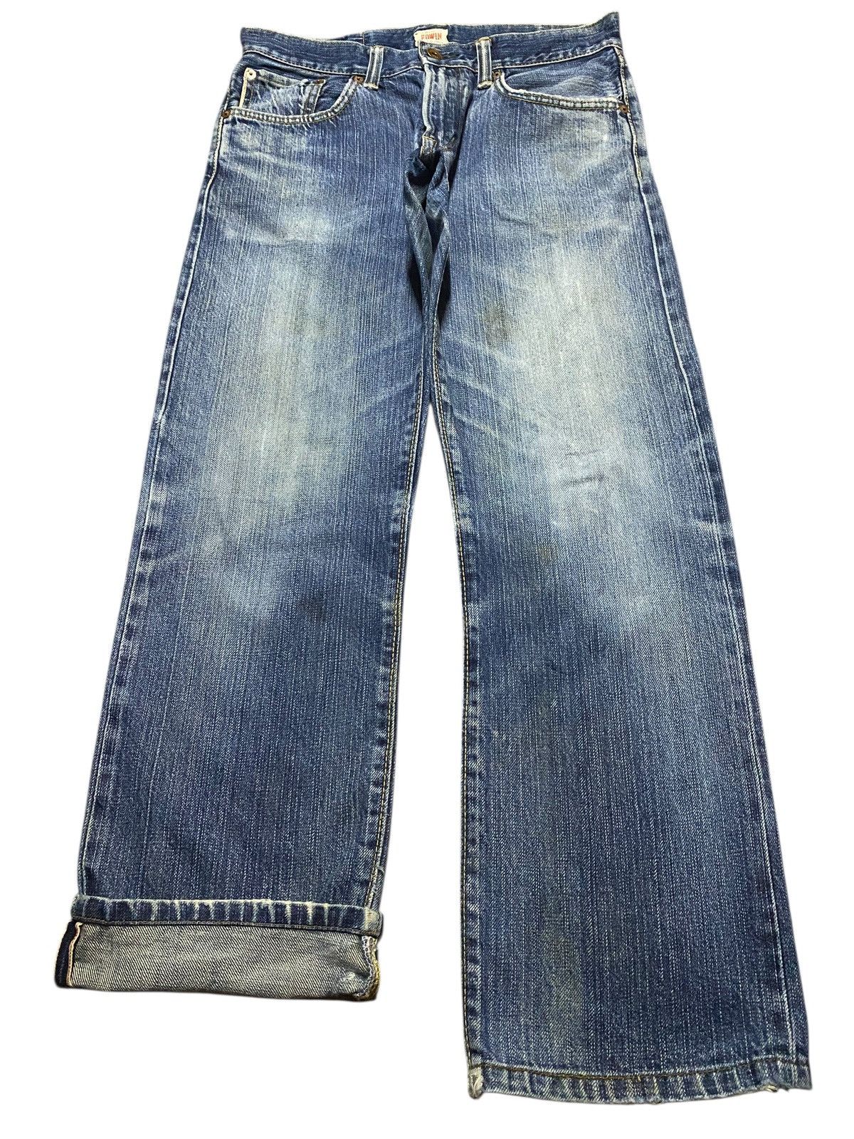 Junya Watanabe Vintage Japanese Brand Edwin 505 zxx Selvedge Distressed Size US 30 / EU 46 - 1 Thumbnail