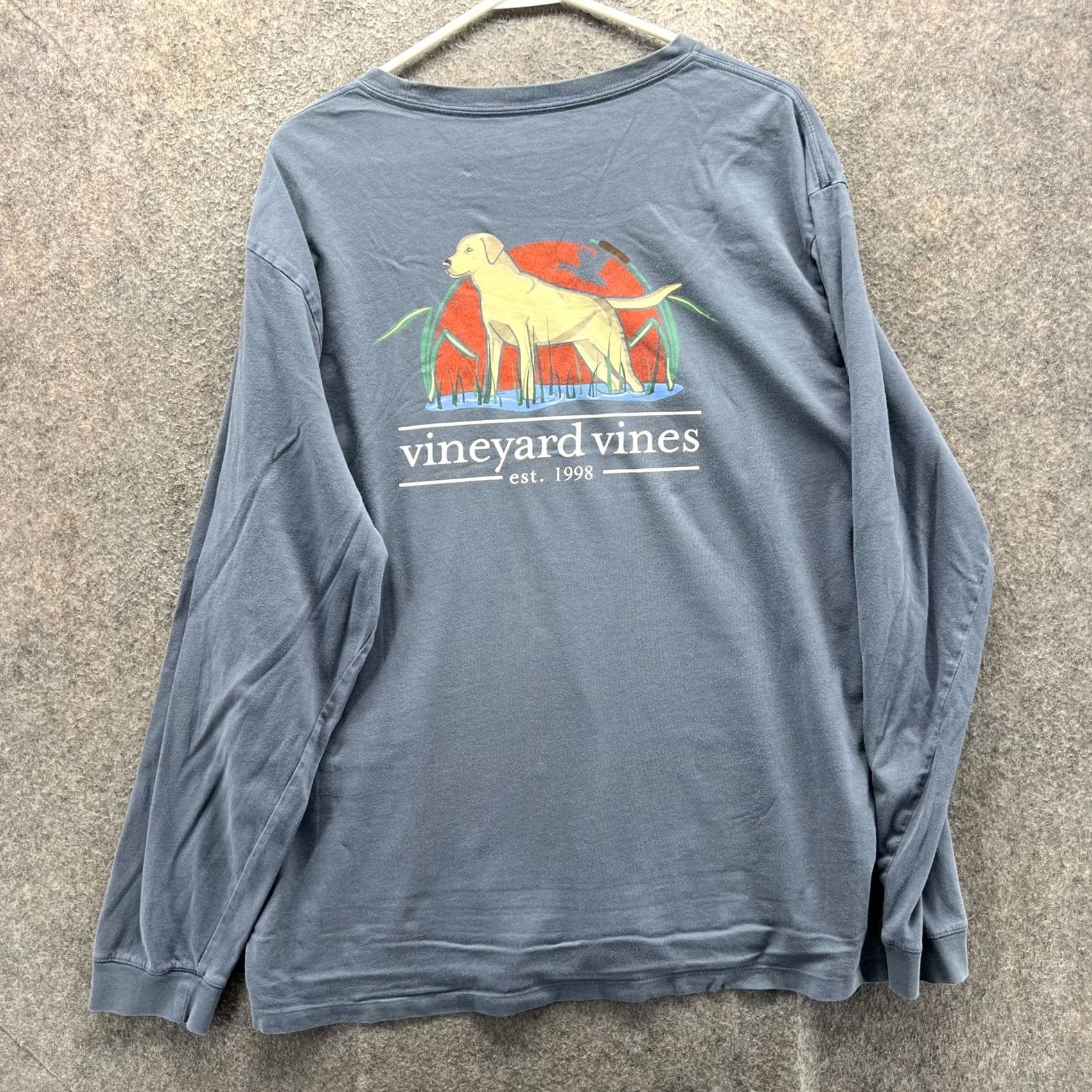 Vineyard Vines VINEYARD VINEs Shirt Mens XL Blue Long Sleeve Dog Logo Graphic Tee Tagless Shirt Size US XL / EU 56 / 4 - 7 Thumbnail