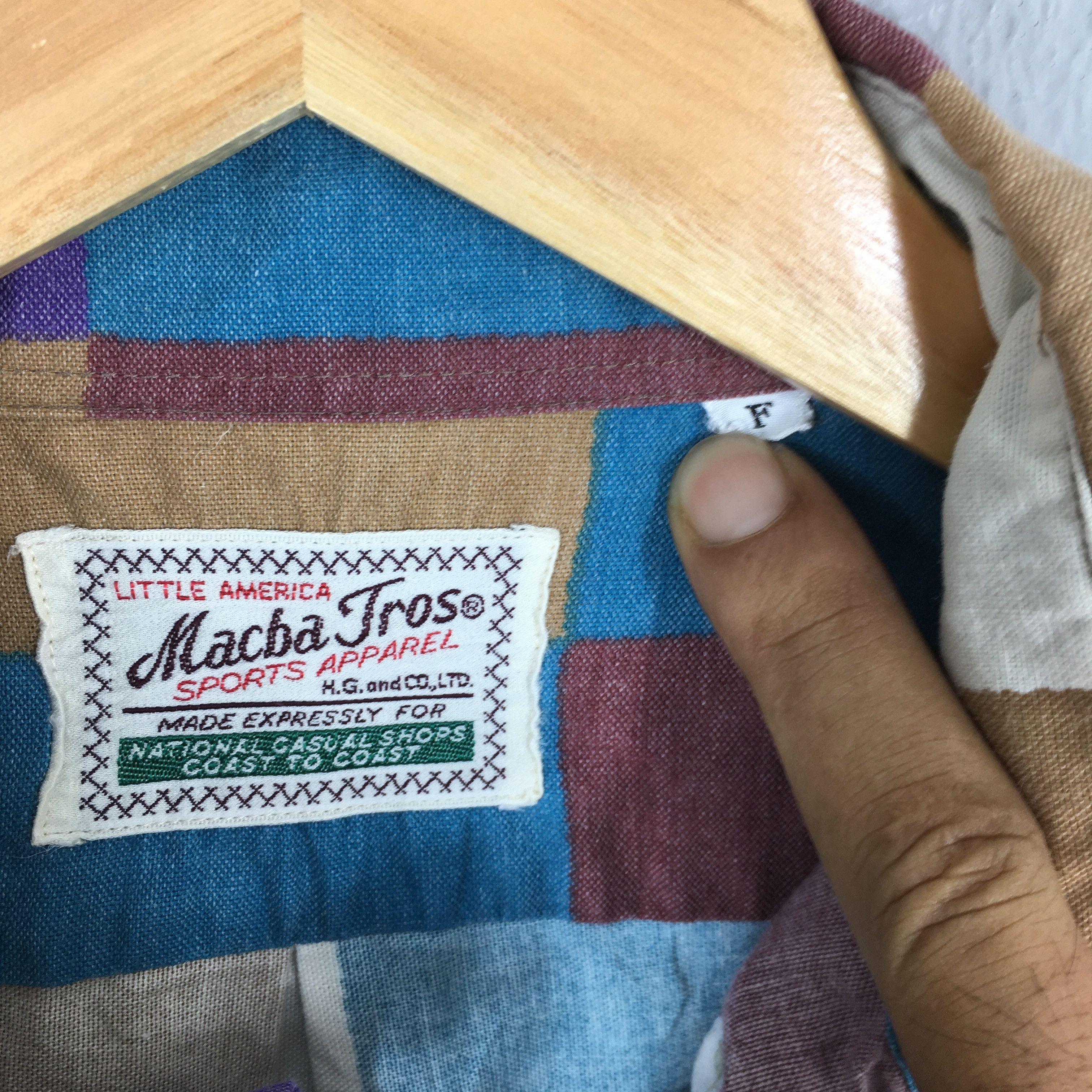 Vintage Vintage 1980s Macba Tros Plaid Checkered Flannel Large Size US L / EU 52-54 / 3 - 5 Thumbnail