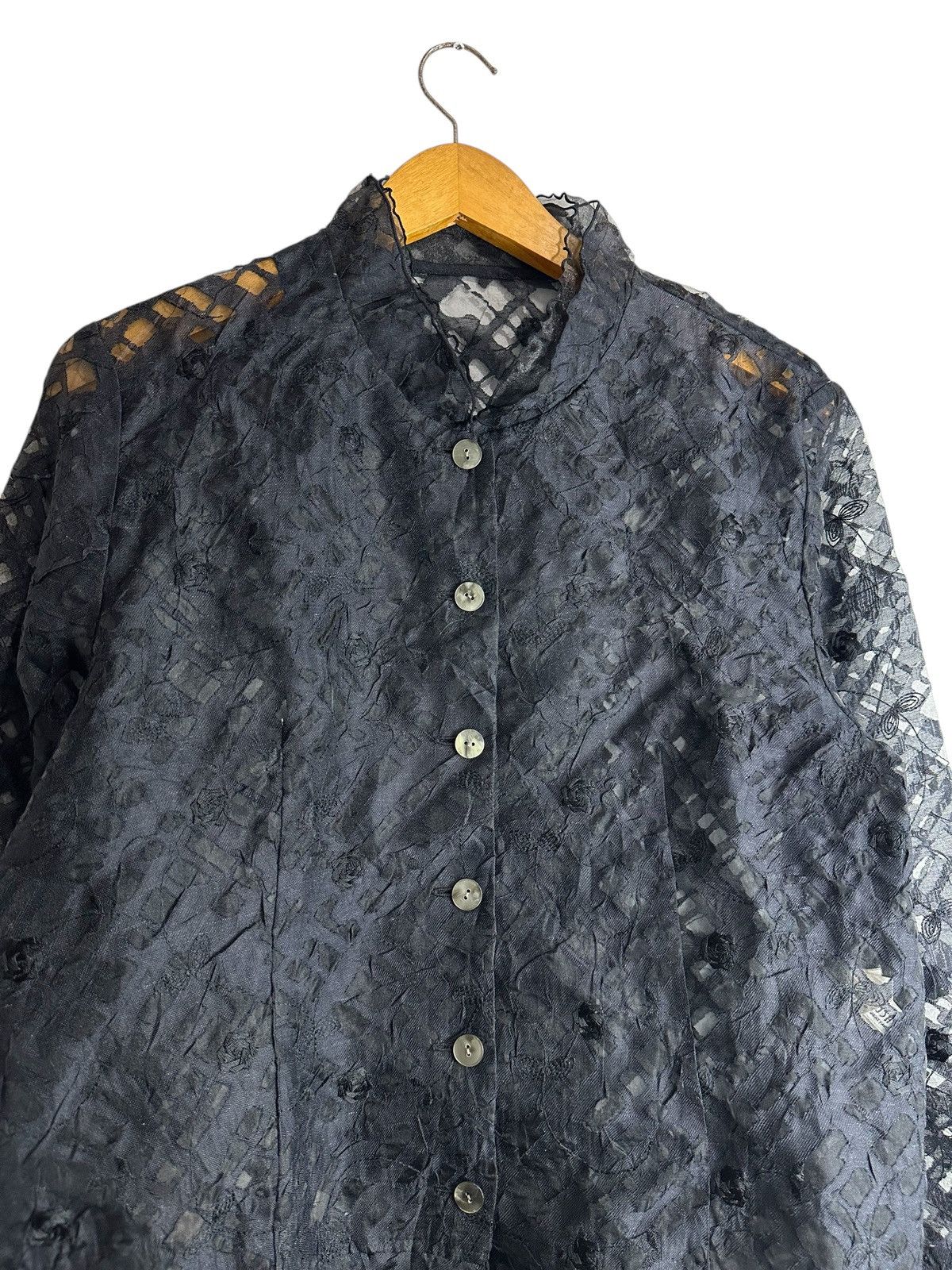 Beauty Beast RARE ROSASE CLUB TRANSPARENT SHIRT ISSEY MIYAKE YOHJI STYLE Size US M / EU 48-50 / 2 - 2 Thumbnail