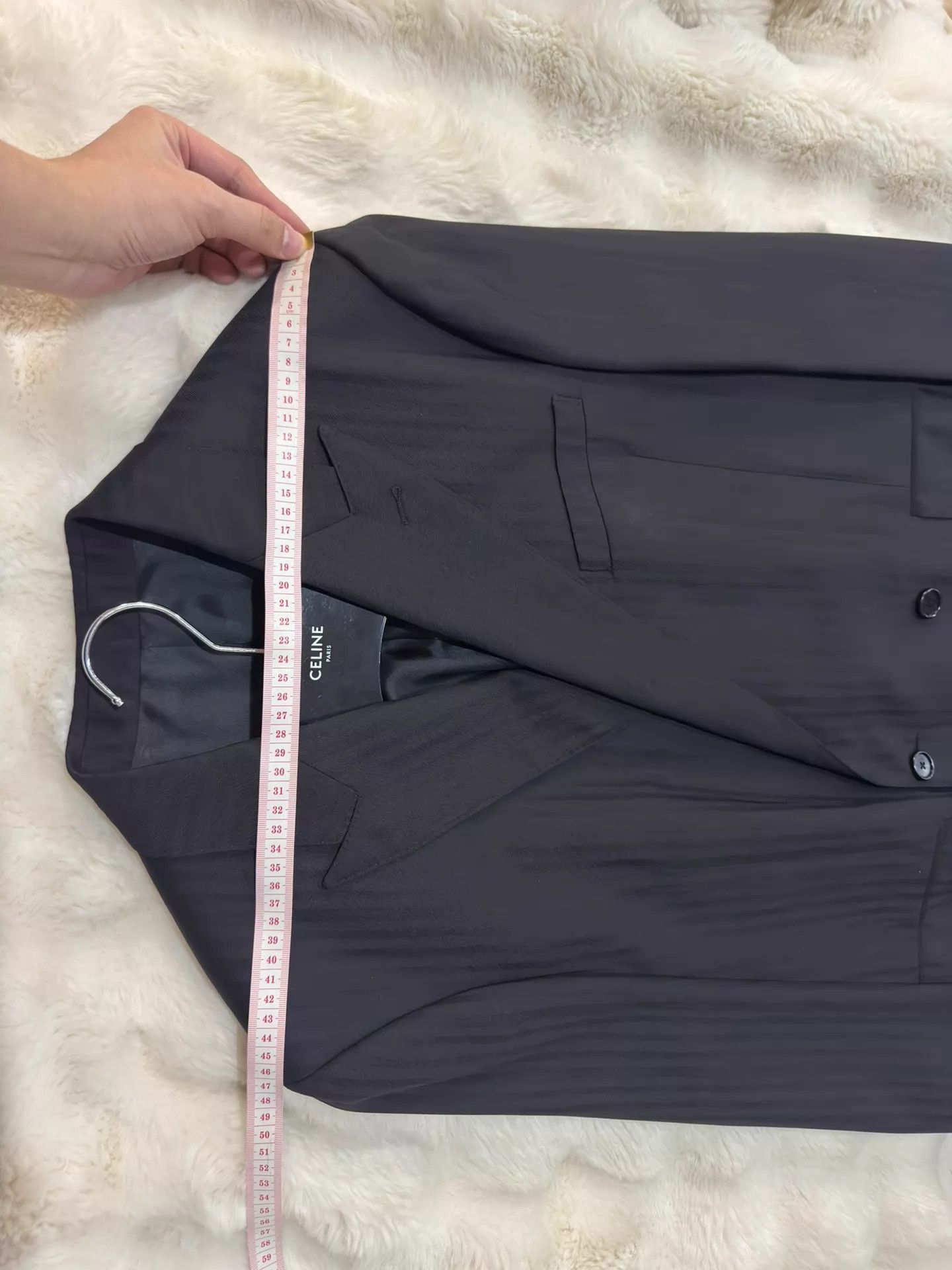 Celine Celine FW22 2-button textured Hedi Slimane men's blazer 52 Size 52R - 4 Thumbnail