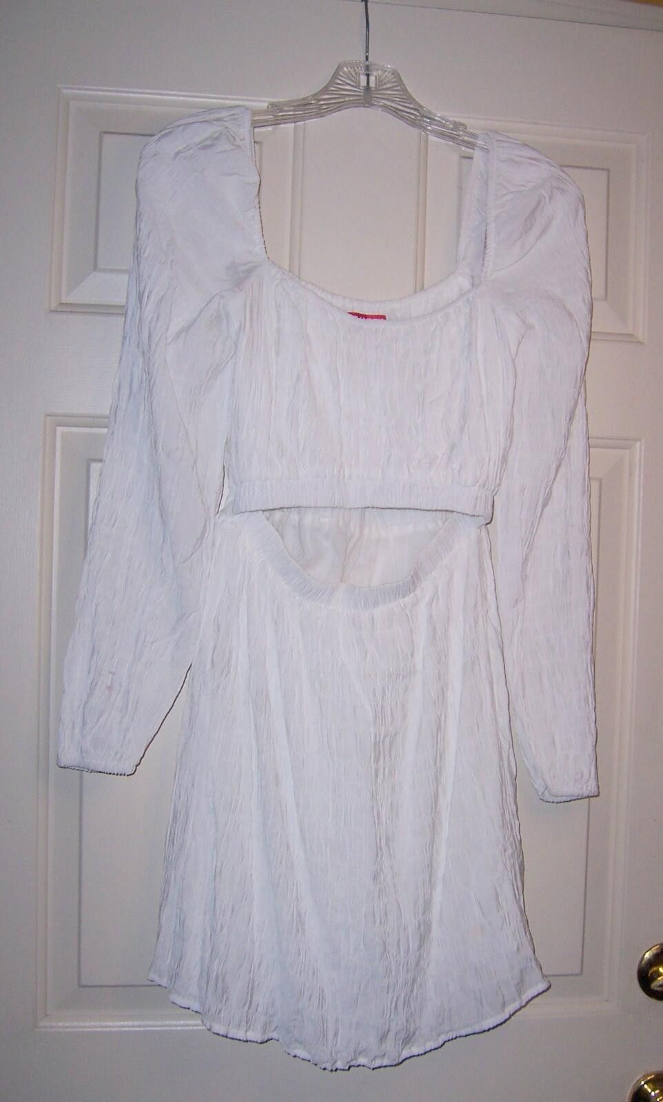 Guess Guess ECO Kimmy Smocked Mini Dress - Medium - White Size M / US 6-8 / IT 42-44 - 4 Thumbnail