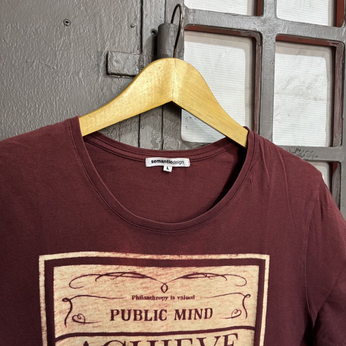 semanticdesign Semantic Design Faded Philanthropy Public Mind Quote Tee Size US L / EU 52-54 / 3 - 4 Thumbnail