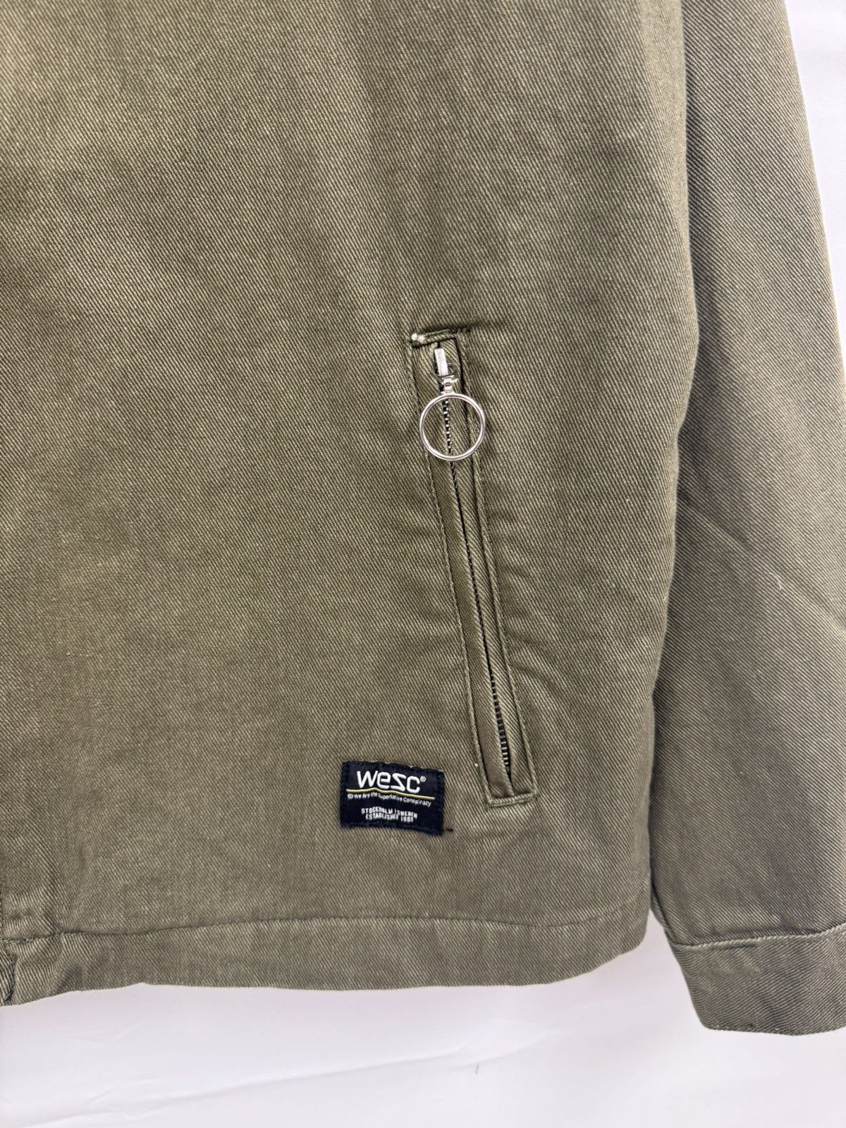 WeSC WeSC ‘Station’ Work Jacket, Olive Green/Black Cord Collar Size US M / EU 48-50 / 2 - 3 Thumbnail