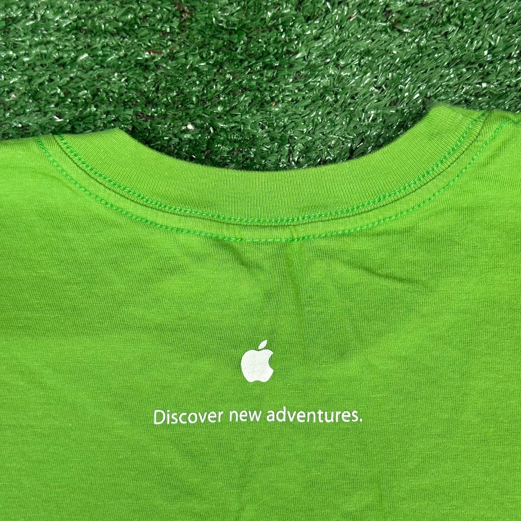 Apple Vintage Y2K Apple Camp Adventures T-Shirt Lime Green Educati Size US XS / EU 42 / 0 - 5 Thumbnail