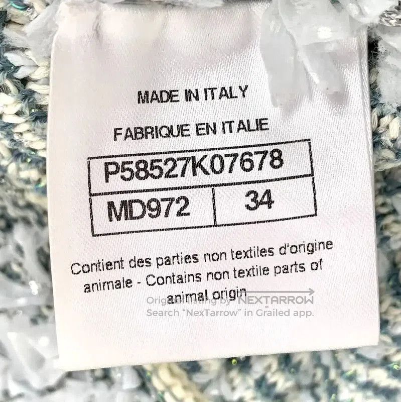 Chanel Chanel Light Blue Wool Blend Skirt . Size 23" - 6 Thumbnail
