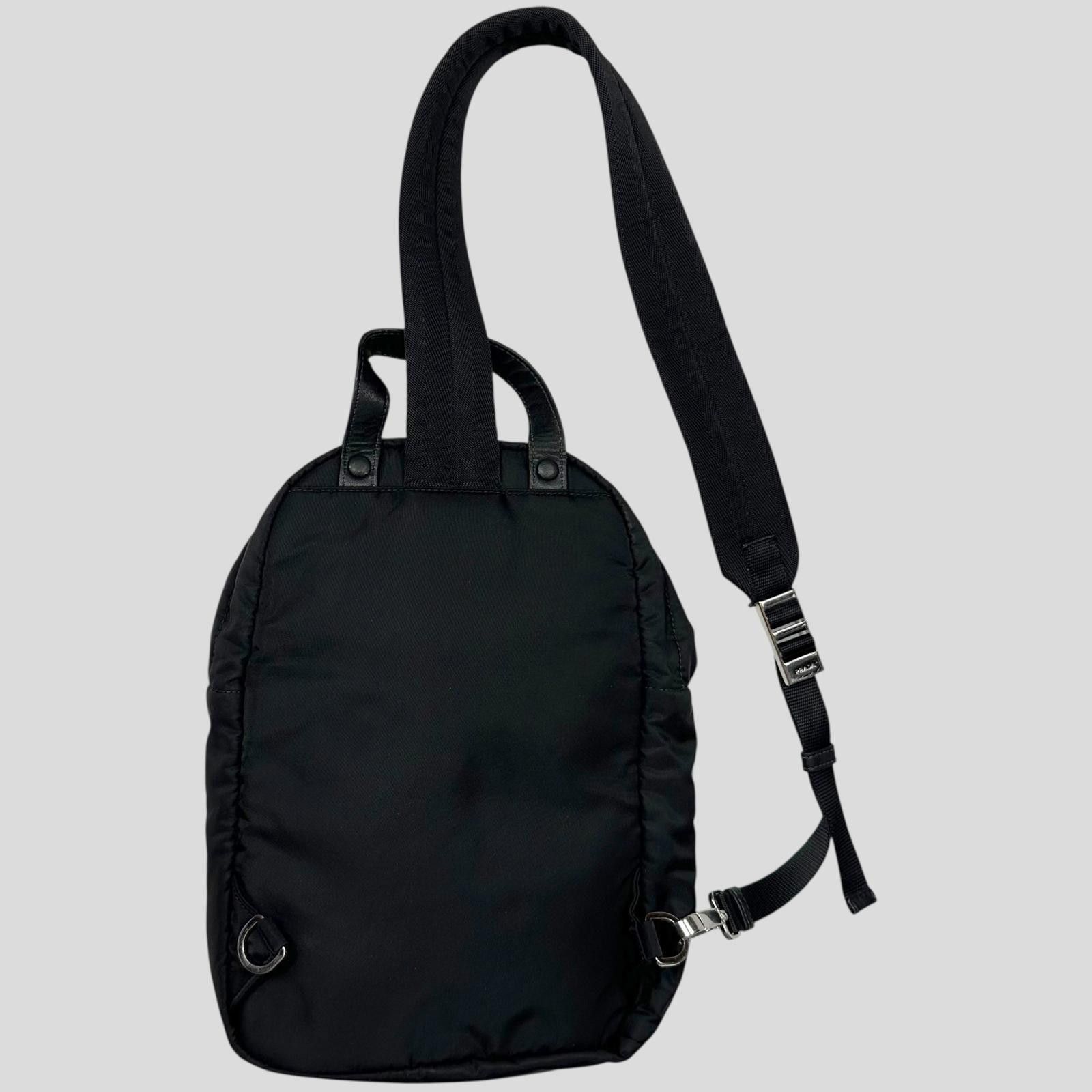 Prada Prada 2018 Rubber Race Logo Nylon Sling Harness Backpack Size ONE SIZE - 4 Thumbnail