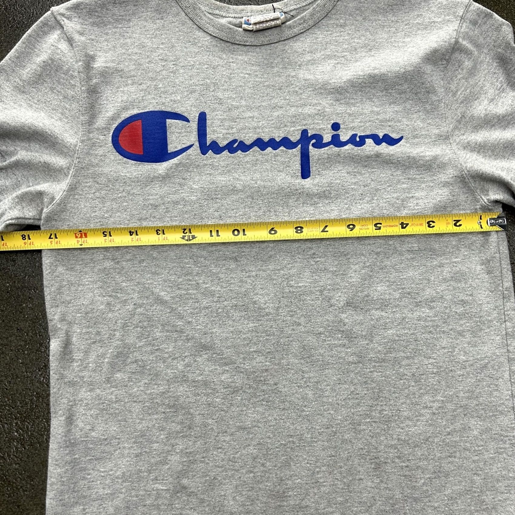 Champion Champion Mens Small Gray Shirt Short Sleeve Graphic Tee Big Logo Casual Size US S / EU 44-46 / 1 - 4 Thumbnail