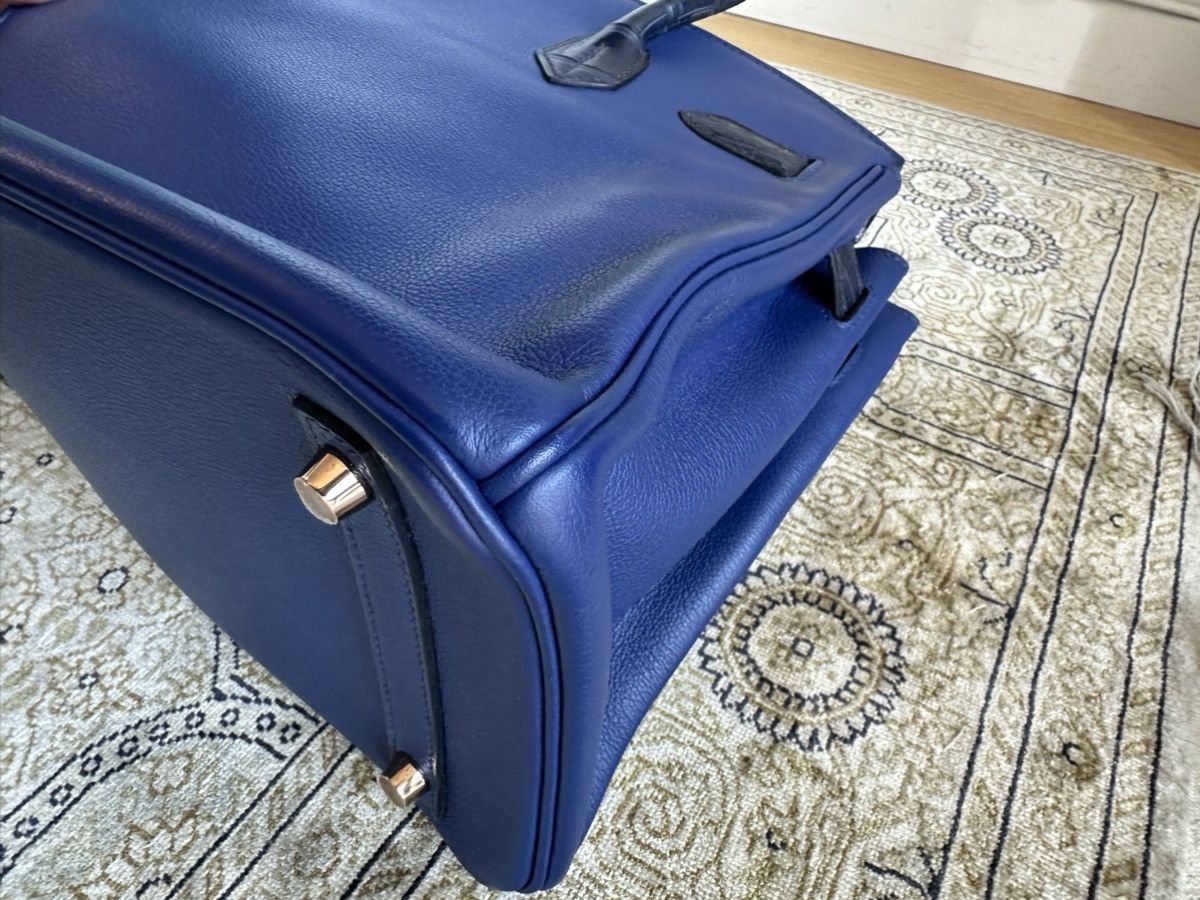 Hermes Hermès Bleu Marine Matte Mississipiensis Alligator Birkin 30 Size ONE SIZE - 7 Thumbnail