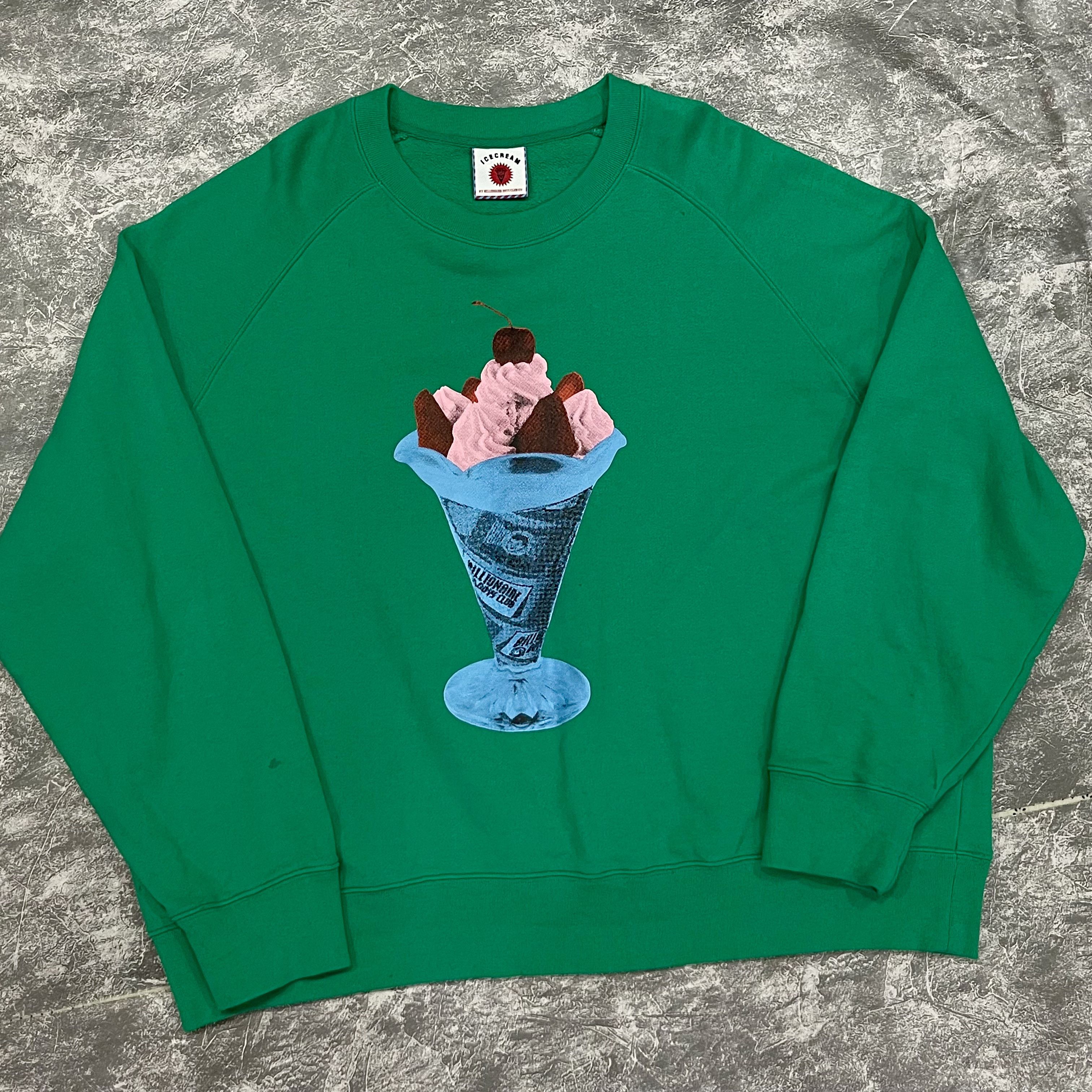 image of Icecream Sundae Crewneck in Green, Men's (Size 2XL)