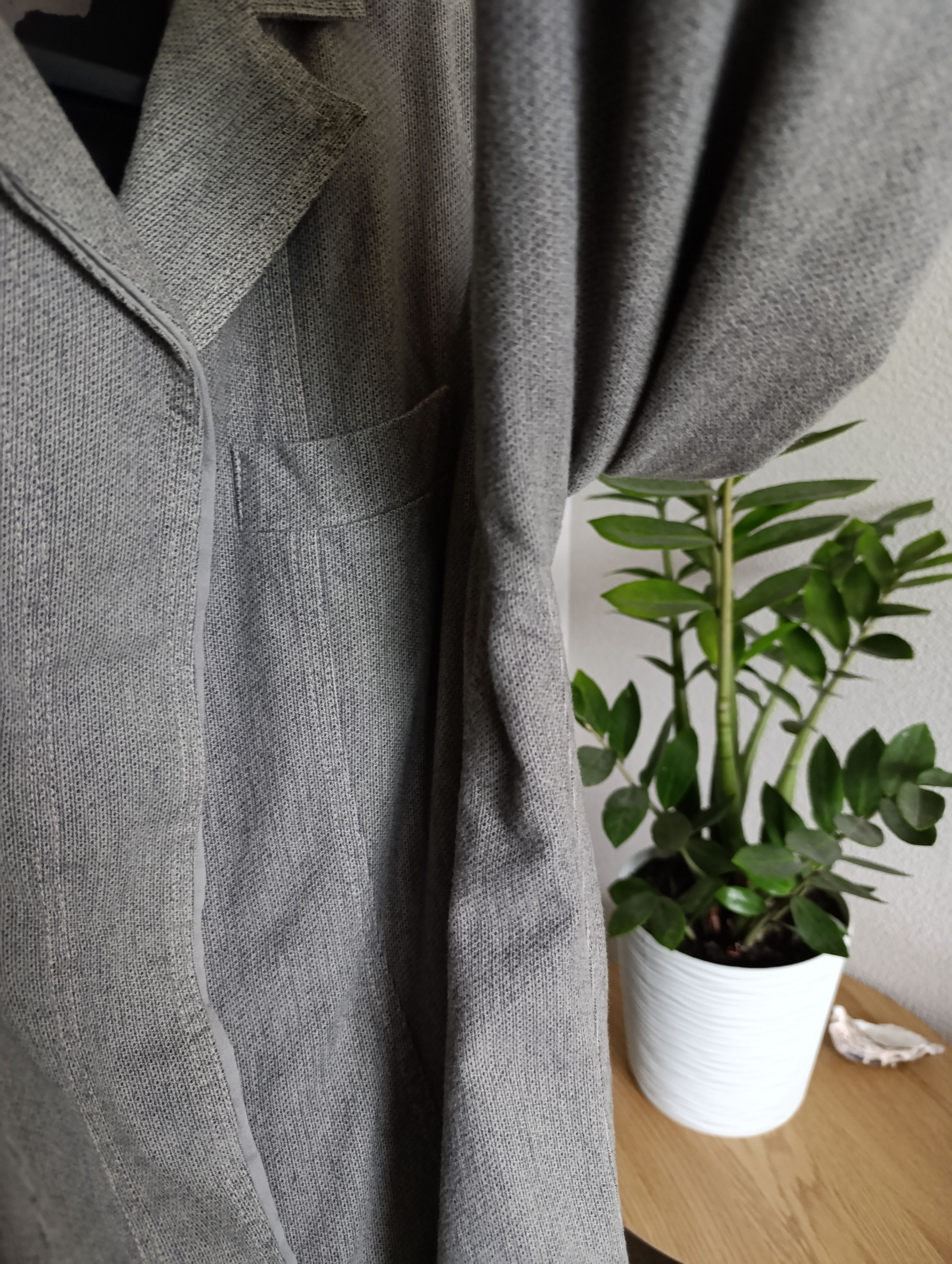 Annette Gortz ANNETTE GORTZ AVANT GARDE WOMENS GRAY COTTON COAT JACKET Size M / US 6-8 / IT 42-44 - 8 Thumbnail