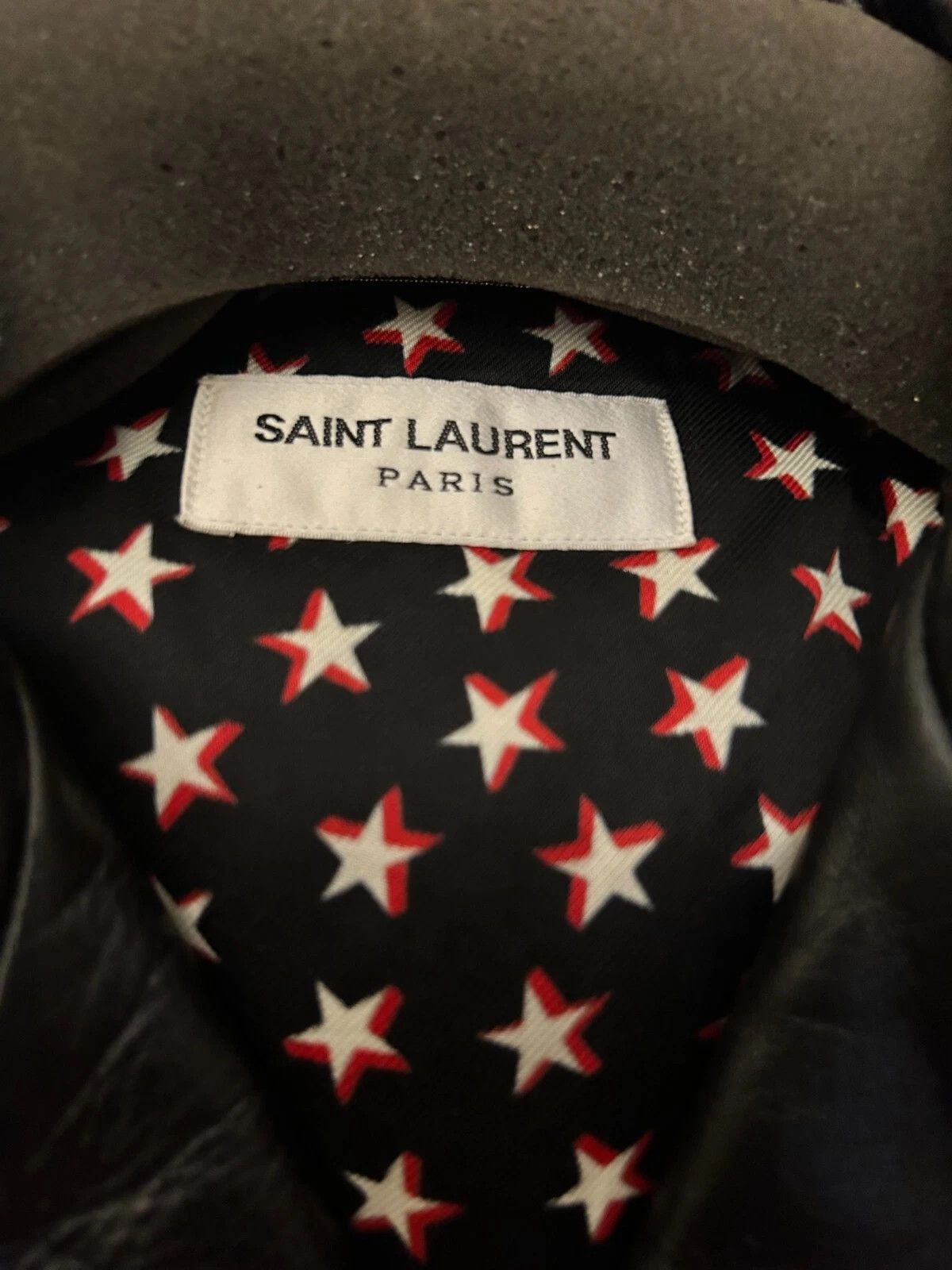 Yves Saint Laurent Motocycle leather jacket star biker black full grain Size US M / EU 48-50 / 2 - 12 Thumbnail