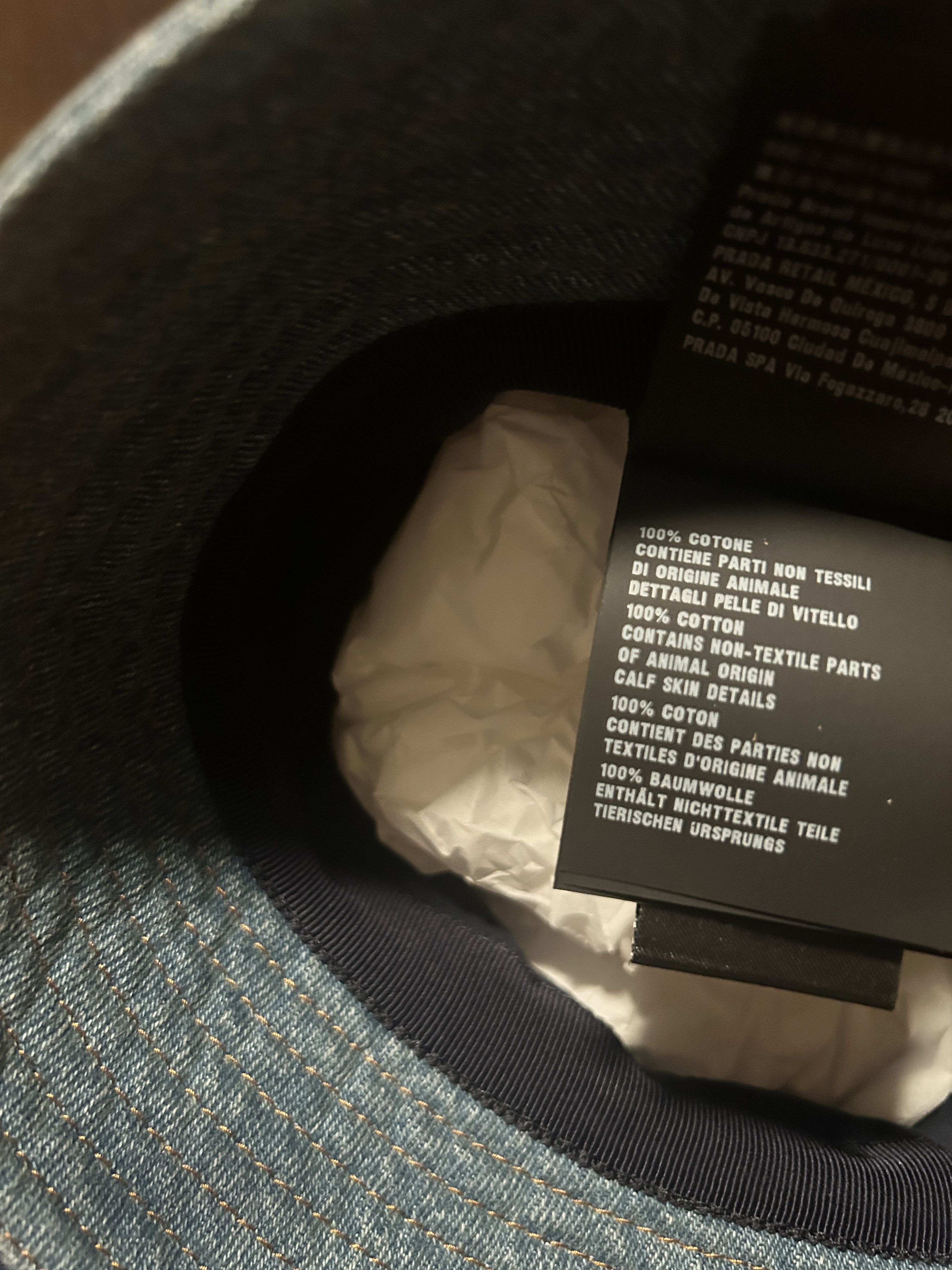 Prada (size SMALL) Denim bucket hat Size ONE SIZE - 6 Thumbnail