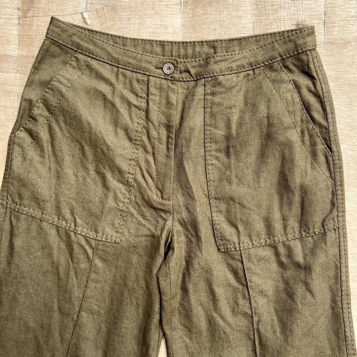 If Six Was Nine × Japanese Brand × Vintage LA MODA GOJI FLARED LINEN TORNADO MART STYLE Size 28" / US 6 / IT 42 - 6 Thumbnail