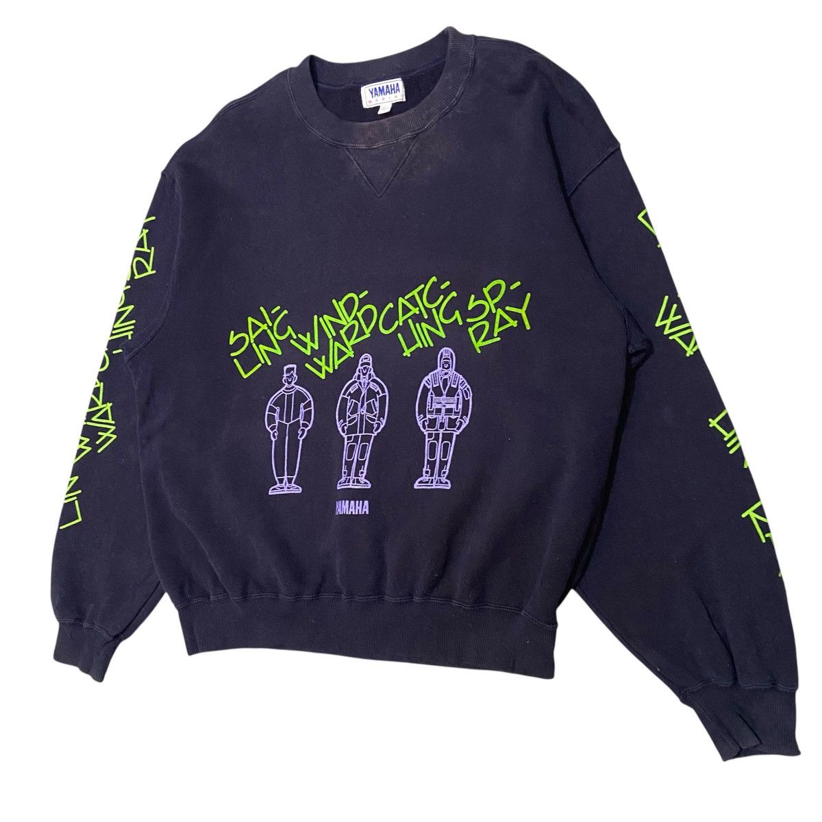 Yamaha Vintage 90s Yamaha Marine Sweatshirt Size US M / EU 48-50 / 2 - 3 Thumbnail