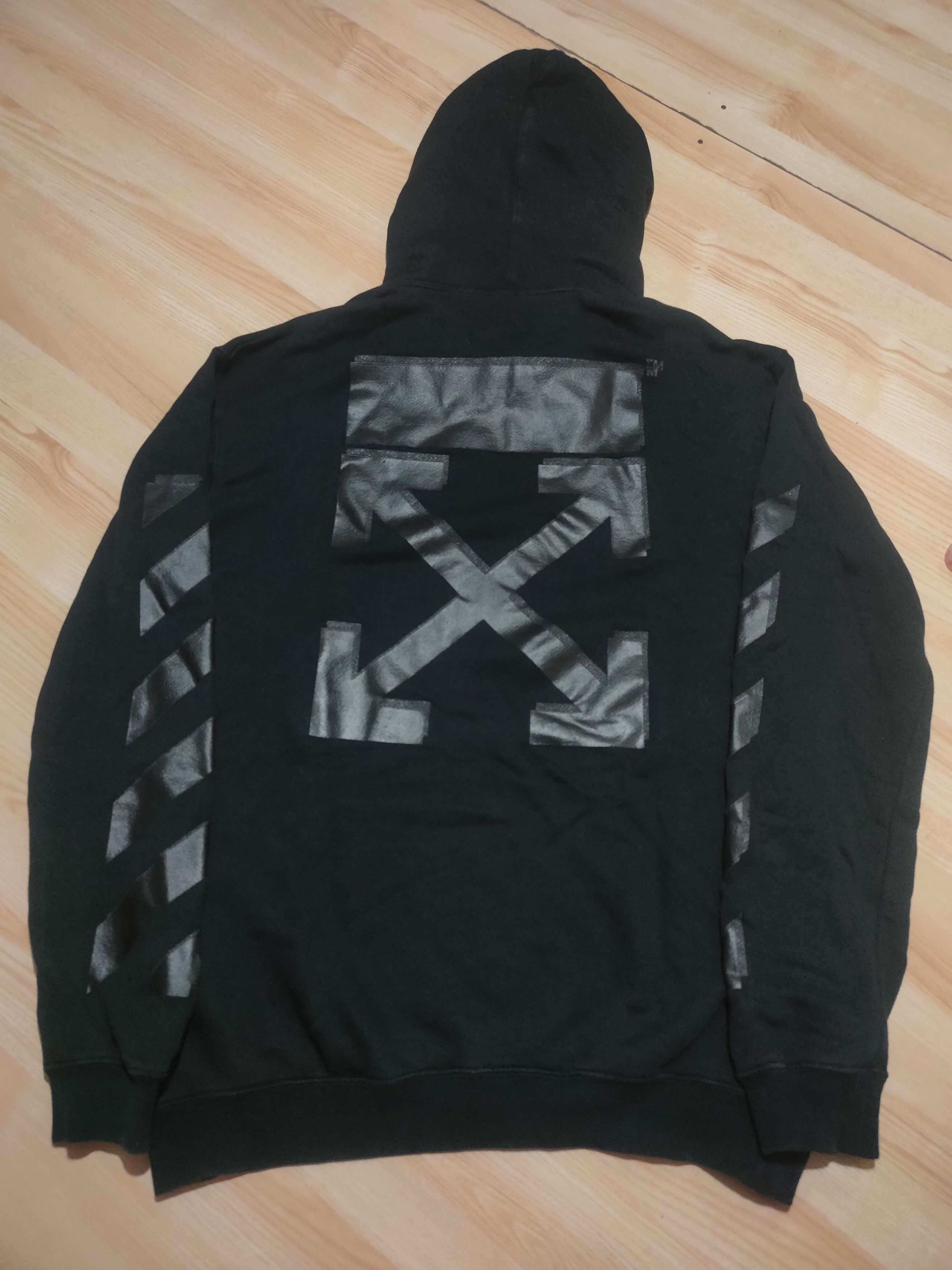 Off-White OFF-WHITE HOODIE ALL BLACK Size US M / EU 48-50 / 2 - 2 Thumbnail