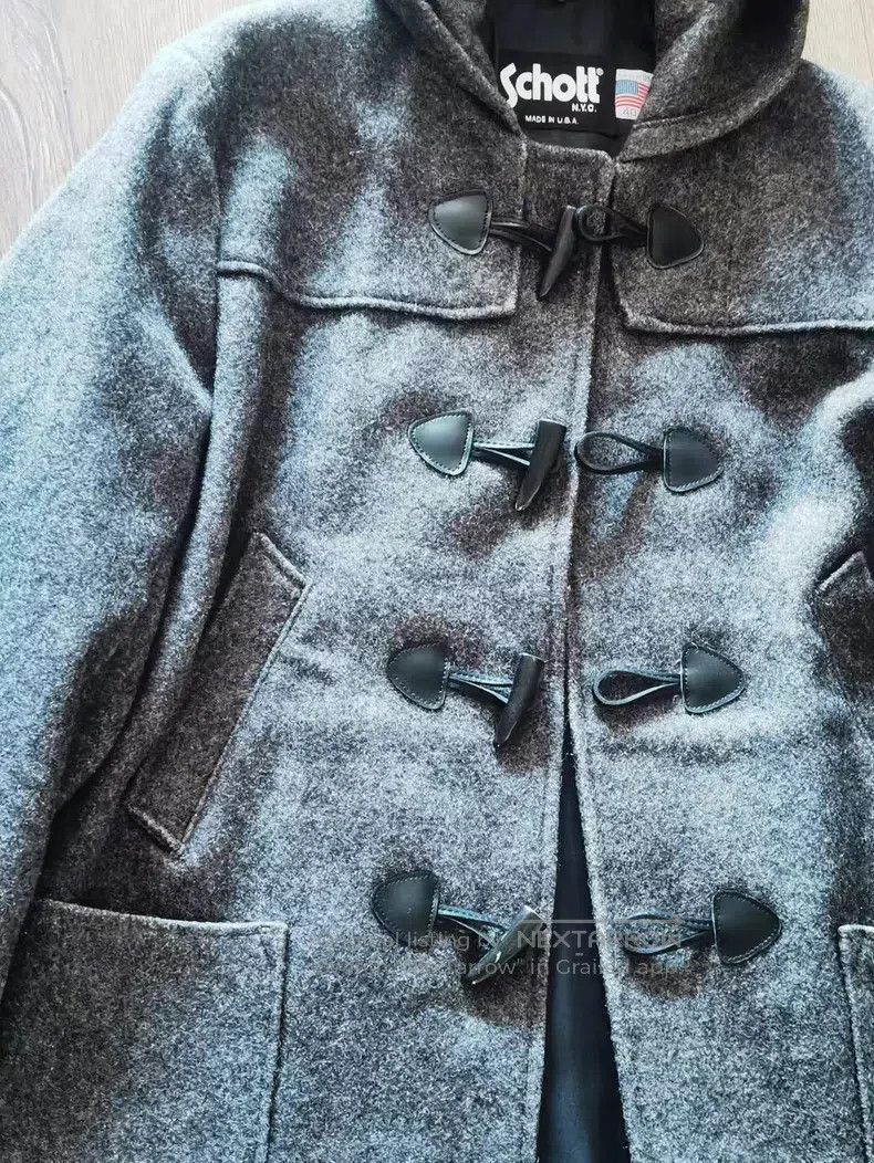 Schott Schott Vintage woolen hooded coat Size US L / EU 52-54 / 3 - 8 Thumbnail