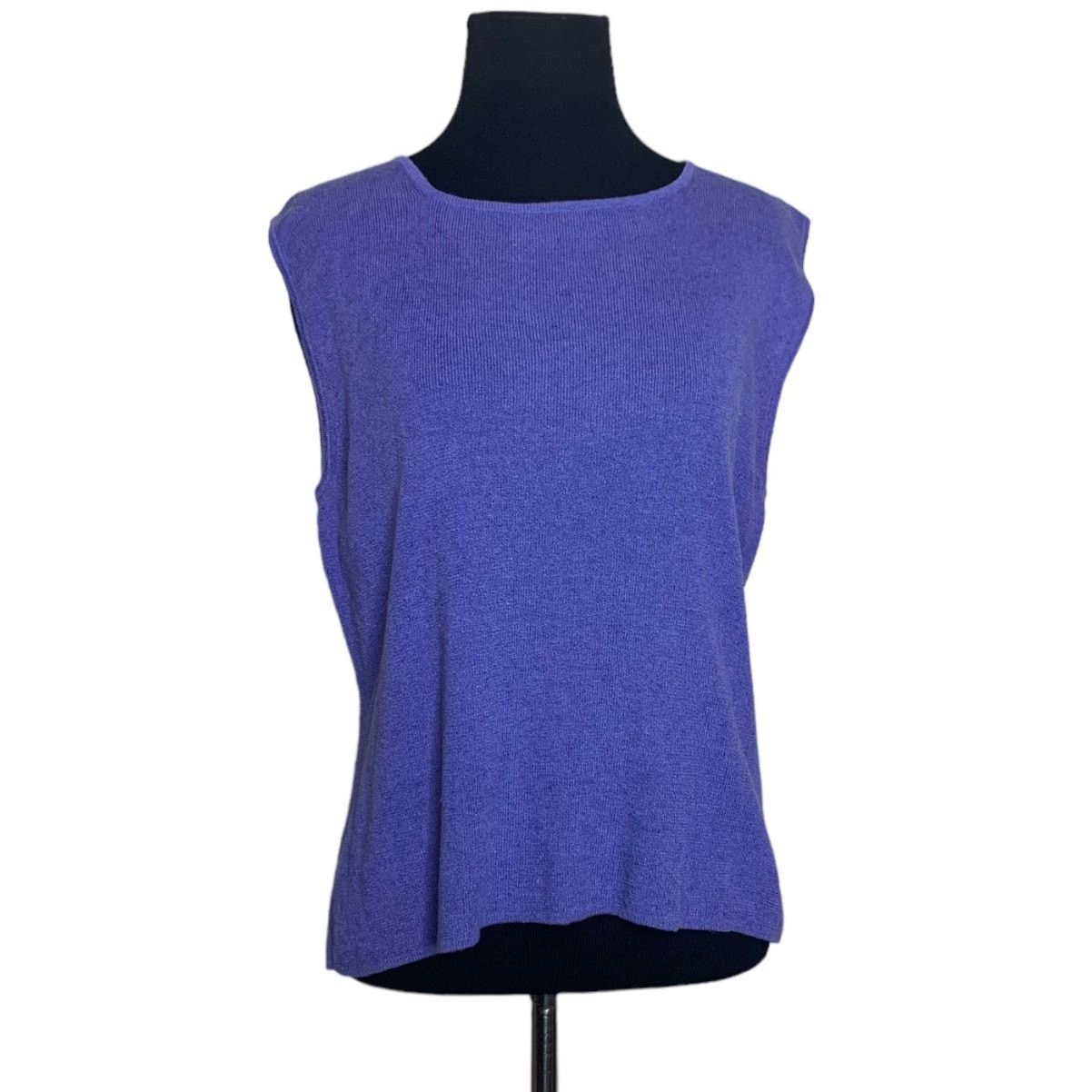 Chicos Chico's Design Purple Linen Cap Sleeves Knit Top Size 2 -12 Size XL / US 12-14 / IT 48-50 - 1 Thumbnail