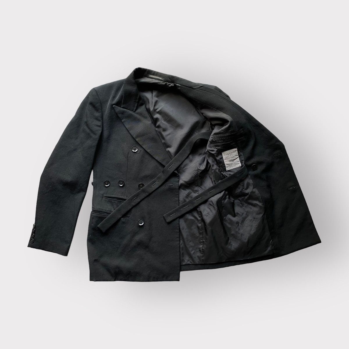 Yohji Yamamoto Runway Fall13 Wool Gabardine Blazer Size US M / EU 48-50 / 2 - 2 Thumbnail