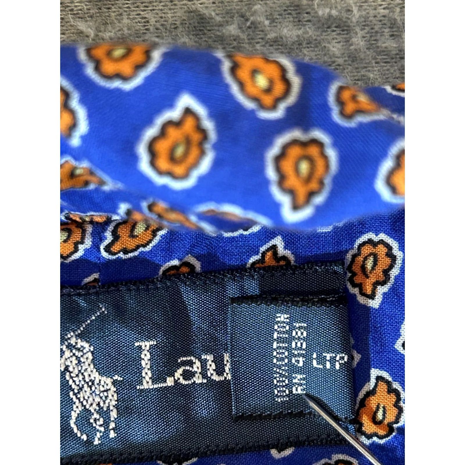 Ralph Lauren Ralph Lauren Shirt Mens XL Blue Floral Print AOP Button Long Sleeve Cotton Polo Size US XL / EU 56 / 4 - 7 Thumbnail