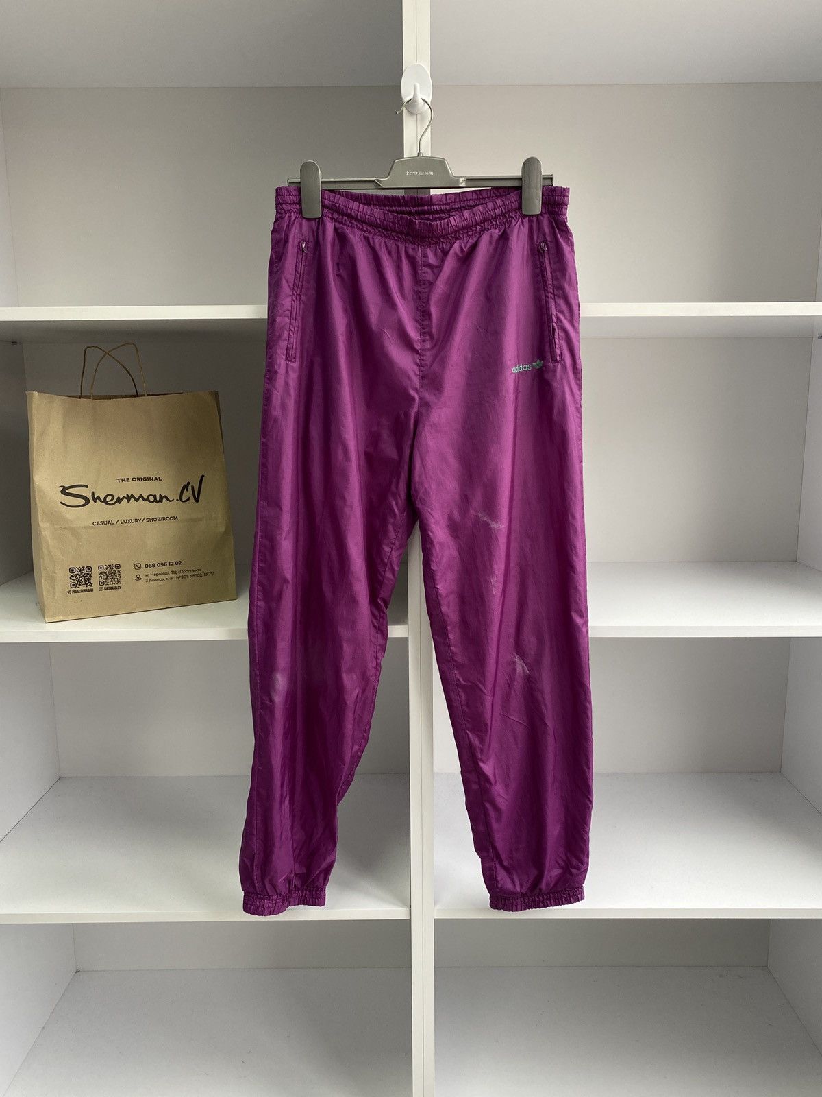 Adidas × Vintage Vintage Adidas Nylon Drill Track Pants 90S Size US 32 / EU 48 - 2 Thumbnail