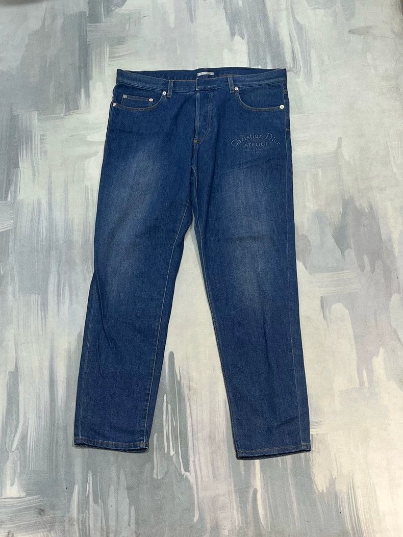 Dior Dior Embossed slogan jeans Size US 34 / EU 50 - 1 Thumbnail