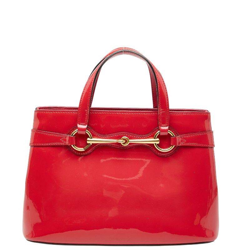 Gucci Gucci Horsebit Patent Leather Handbag Leather Handbag Duty Free For Usa in Pink, Women's