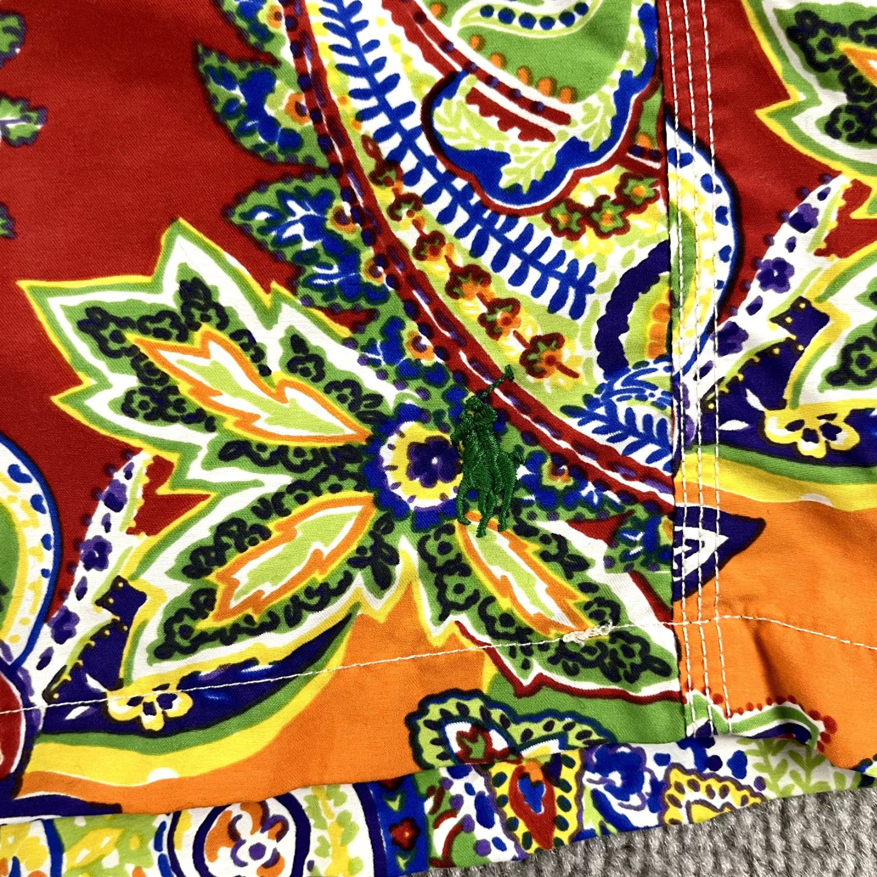 Polo Ralph Lauren POLO RALPH LAUREN Swim Trunks Mens 32 x 7" Unlined Paisley Board Shorts Size US XS / EU 42 / 0 - 3 Thumbnail
