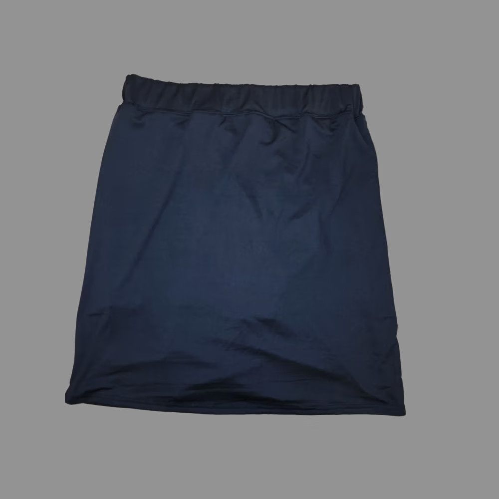Vintage VINTAGE? No; But actually: Unbranded XL Black Skirt Knee Length 65% Cotton 35% Poly Womens Regular A-Line No Tag Size 40" / US 18 - 1 Thumbnail