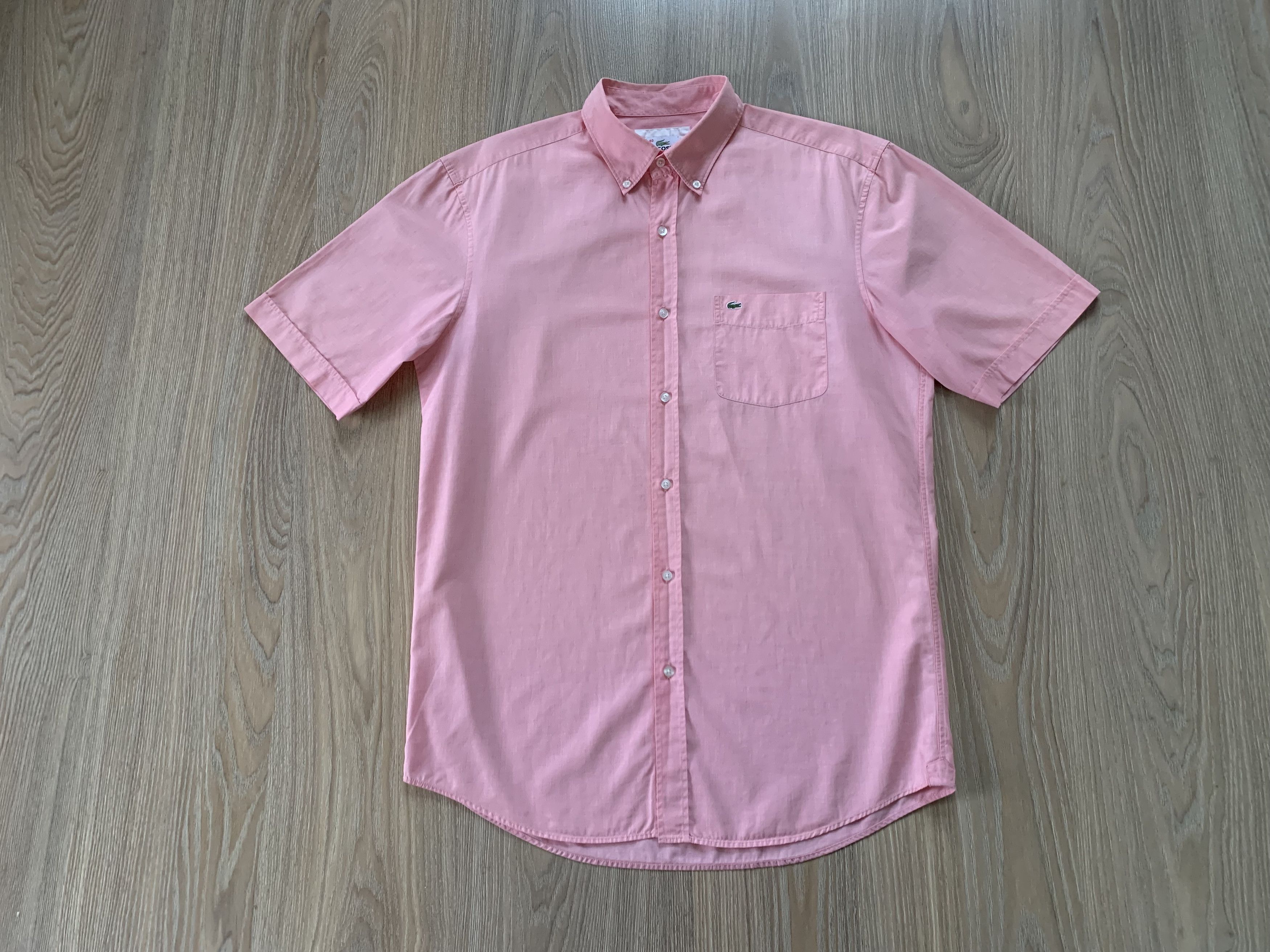 Lacoste × Vintage Lacoste Vintage Short Sleeve Coral Pink Shirt Size US S / EU 44-46 / 1 - 2 Thumbnail