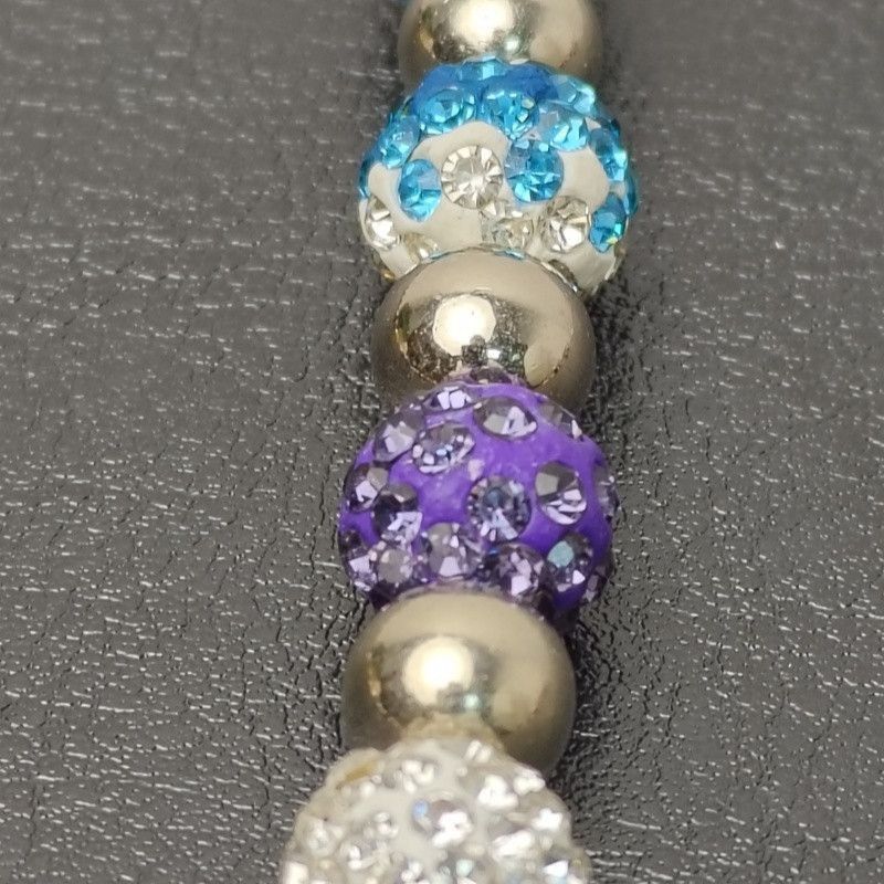 Japanese Brand Round Bead Rhinestone Wallet Chain Size ONE SIZE - 8 Thumbnail