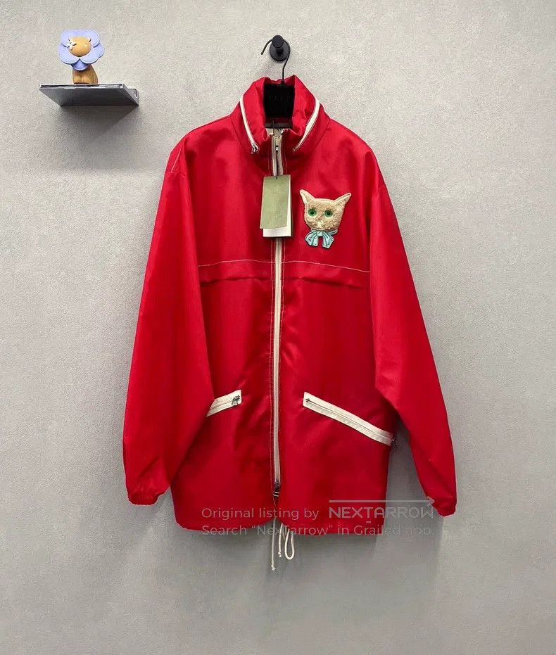 Gucci Gucci Embroidered kitten red jacket Size US S / EU 44-46 / 1 - 1 Thumbnail