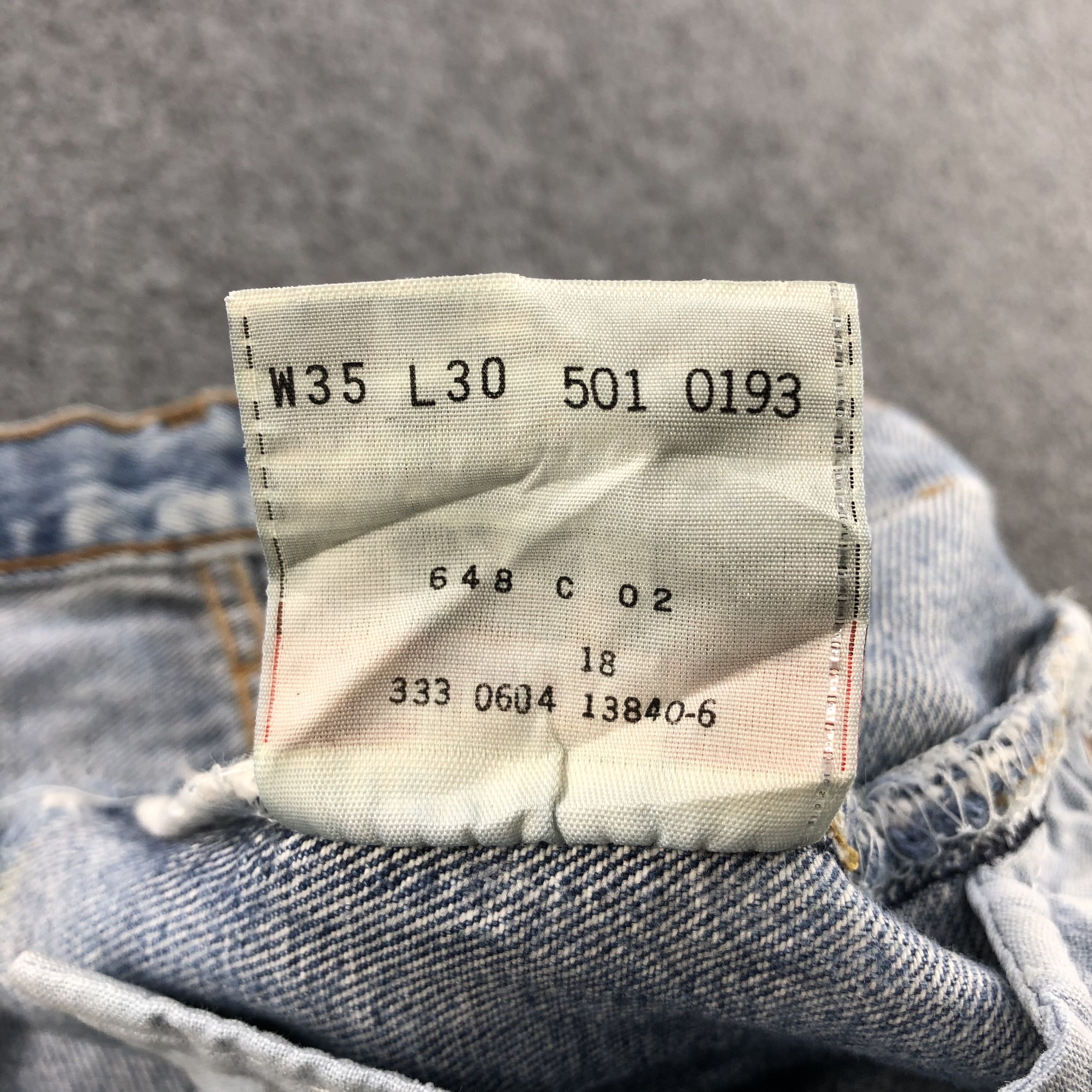Levi's Vintage Light Wash Levis 501 Jeans-JM2088 Size 35" - 11 Thumbnail
