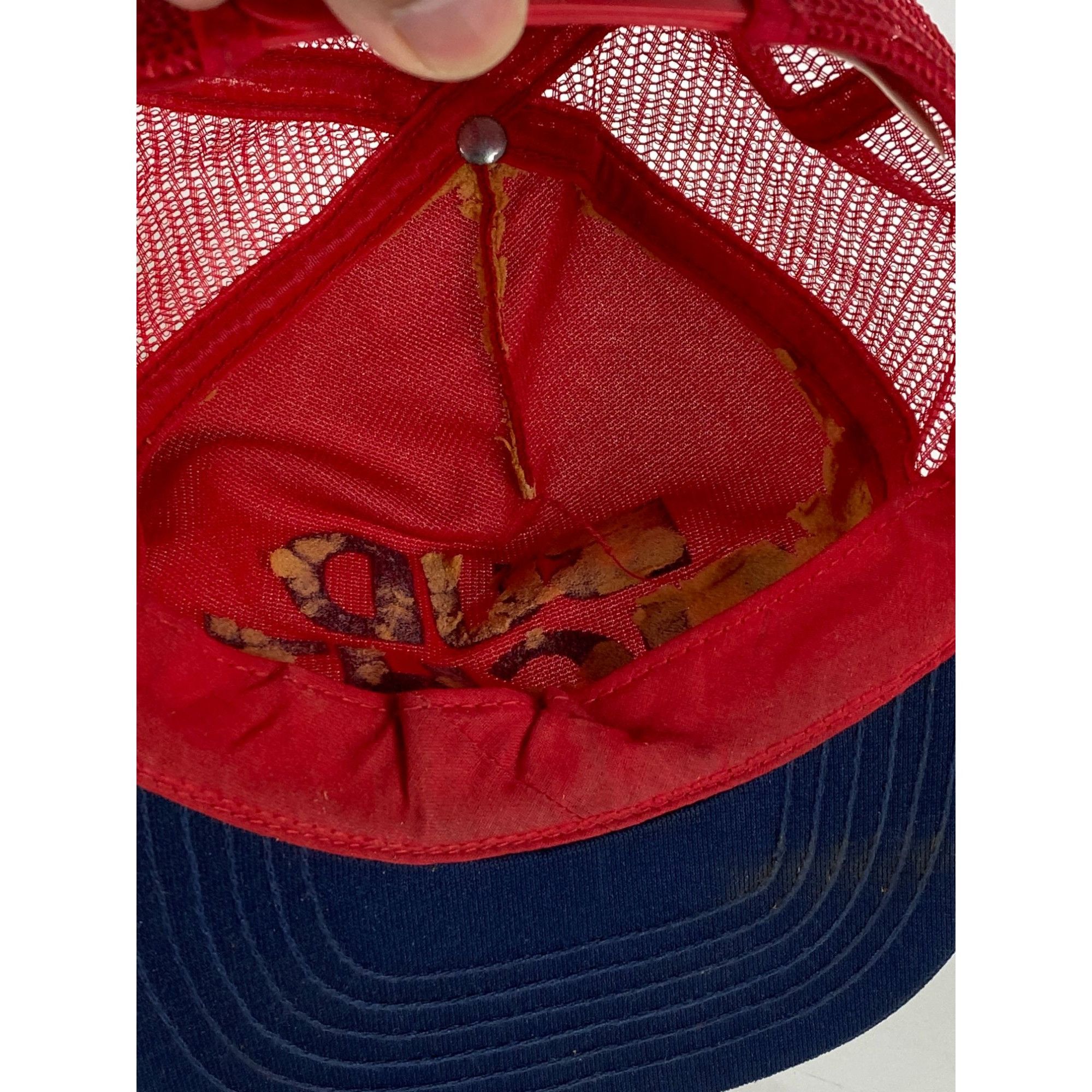 Other × Vintage Vintage Bud Light Trucker Mesh Snapback Hat Cap Red/Navy Blu Size ONE SIZE - 6 Thumbnail