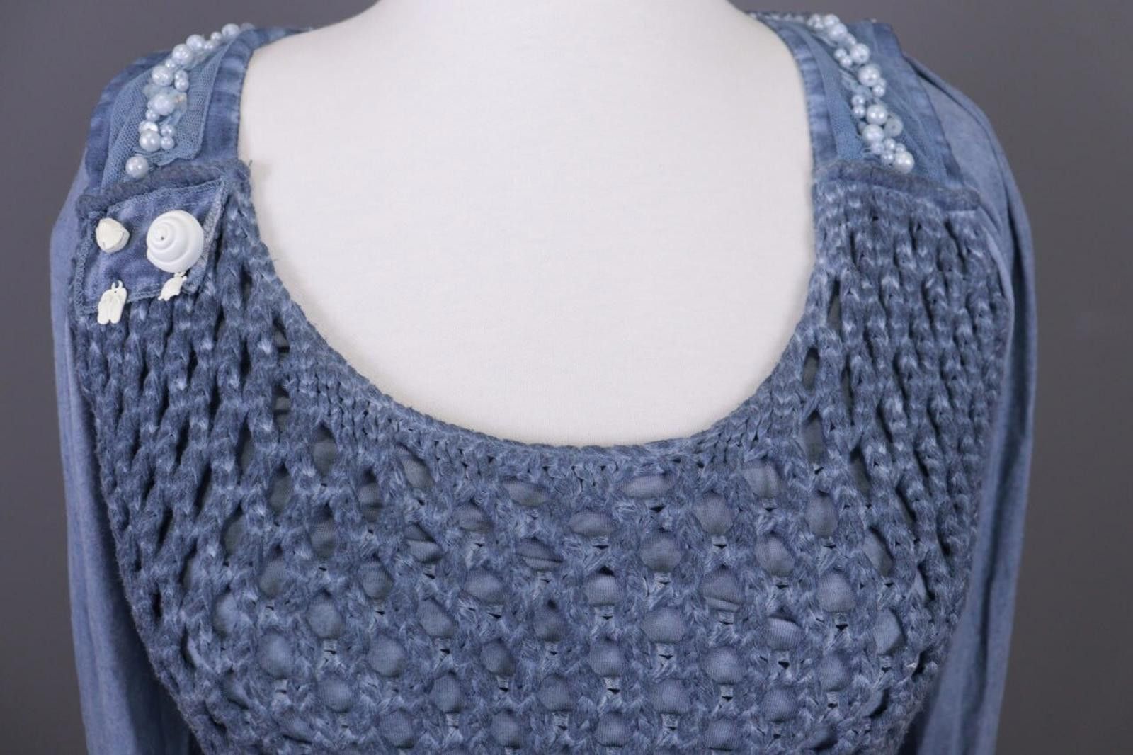 Designer Elisa Cavaletti Club Knit Designed Mesh Knit Dress Size M Size M / US 6-8 / IT 42-44 - 2 Thumbnail