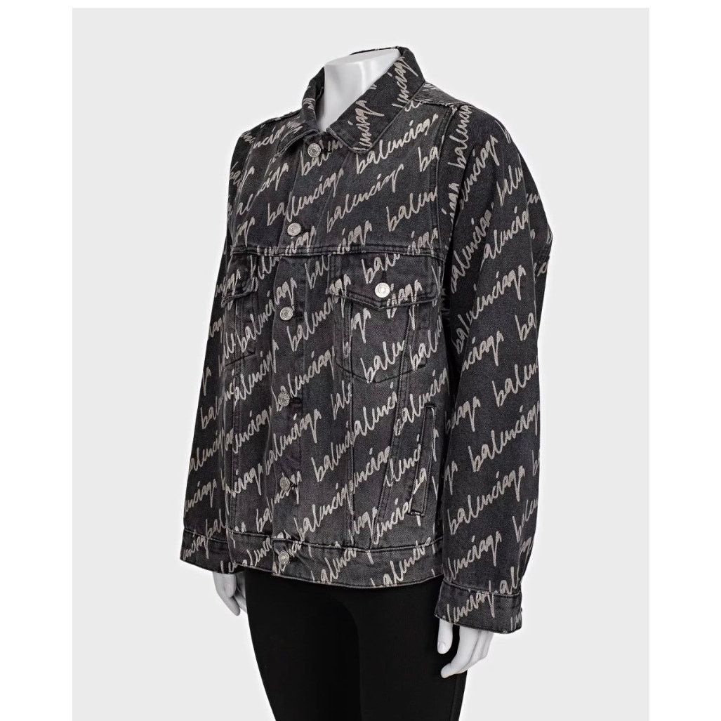 Balenciaga NWOT Balenciaga Black Oversized Denim Jacket IT38/XXS Size XS / US 0-2 / IT 36-38 - 2 Thumbnail