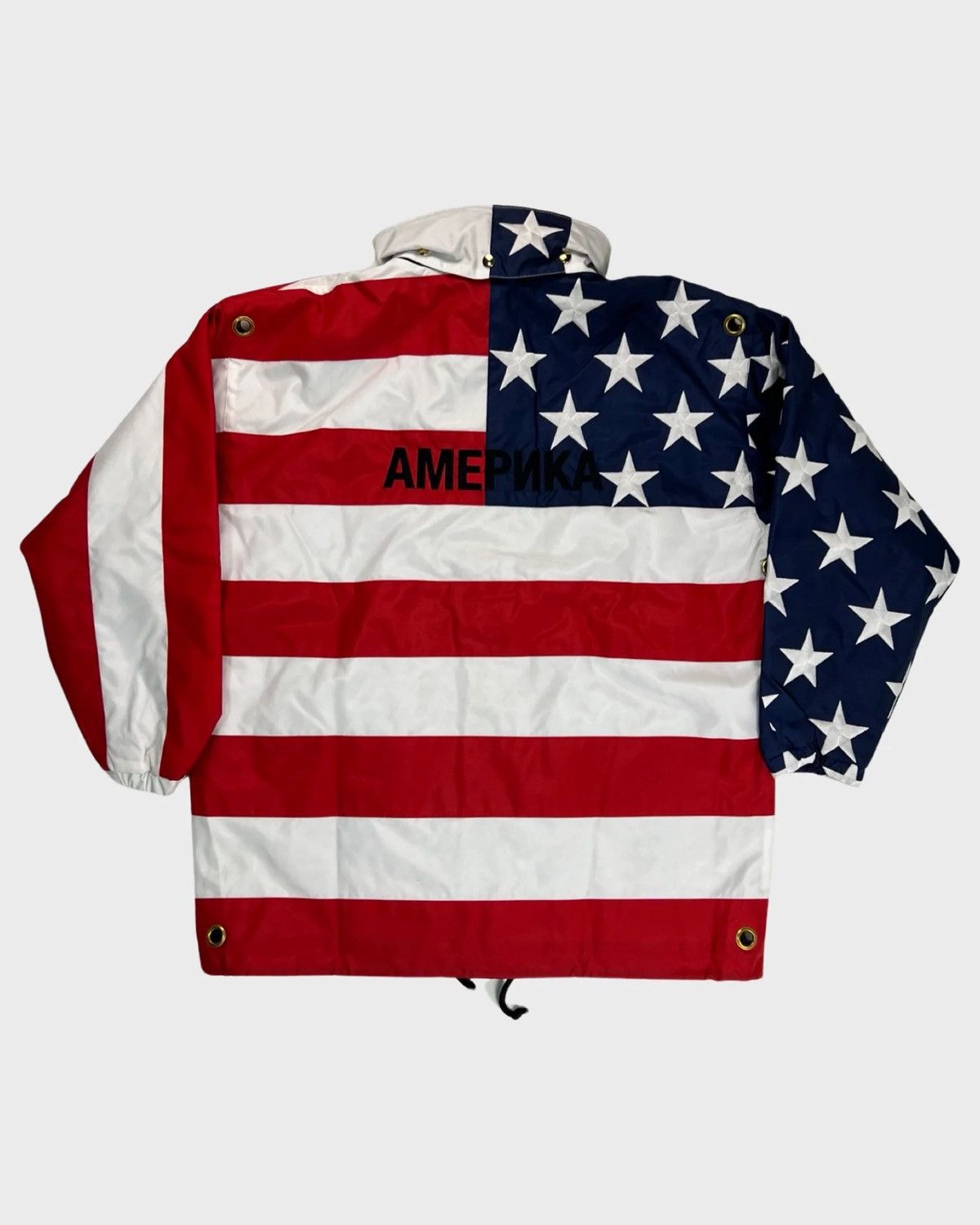 Vetements VETEMENTS SS19 RUNWAY STARS & STRIPES AMERICA PARKA JACKET Size US L / EU 52-54 / 3 - 3 Thumbnail