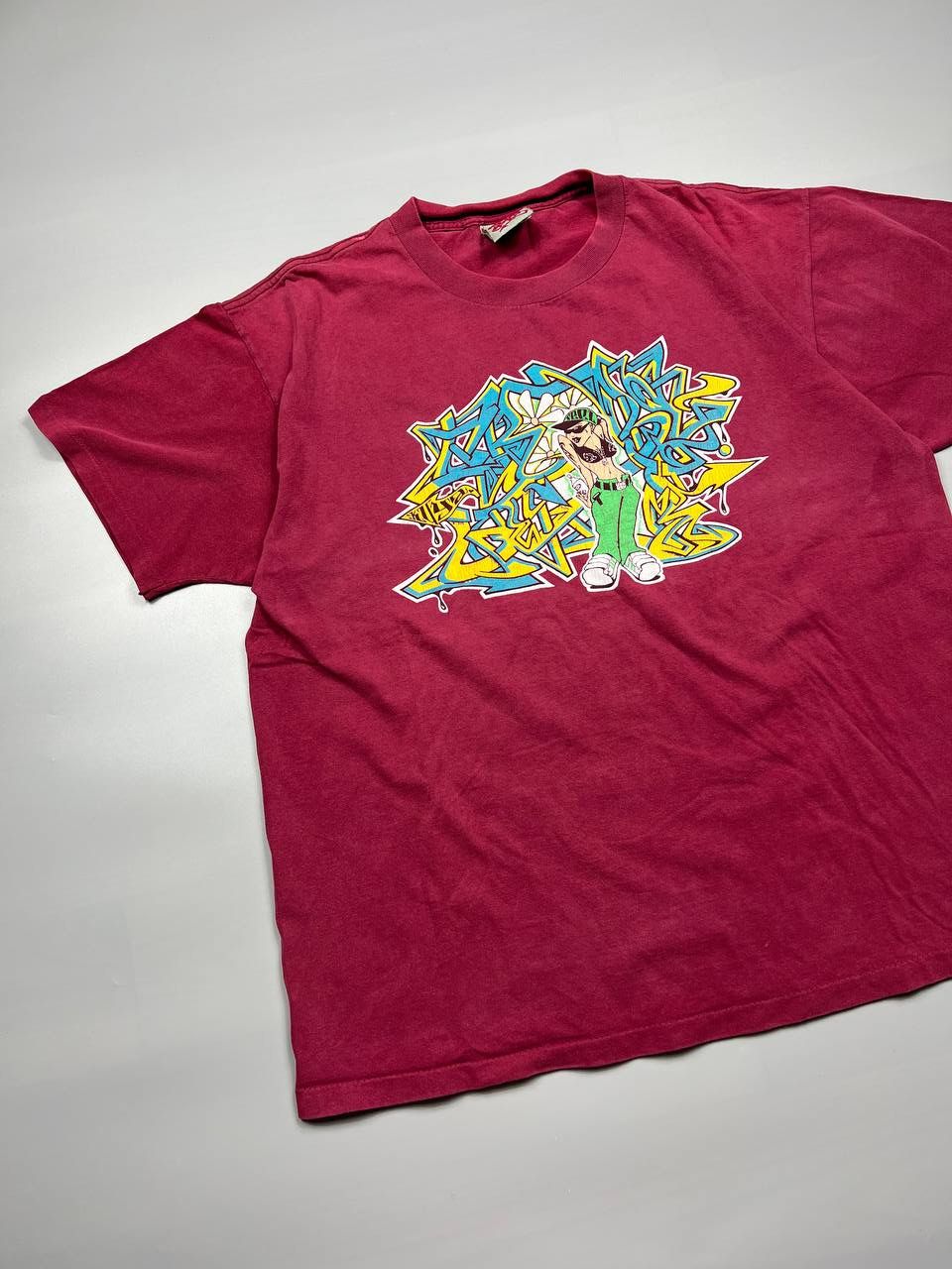 Vintage Vintage END RACISM Graphic T-Shirt Graffiti Artwork 90S Size US XL / EU 56 / 4 - 2 Thumbnail