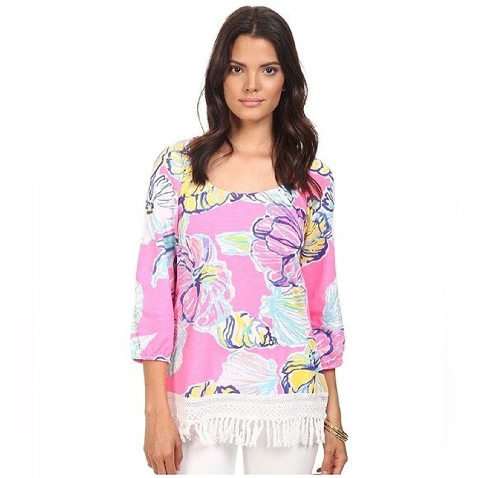 Lilly Pulitzer New Lilly Pulitzer Swept By The Tide Alia Tunic Top Large Size L / US 10 / IT 46 - 1 Thumbnail