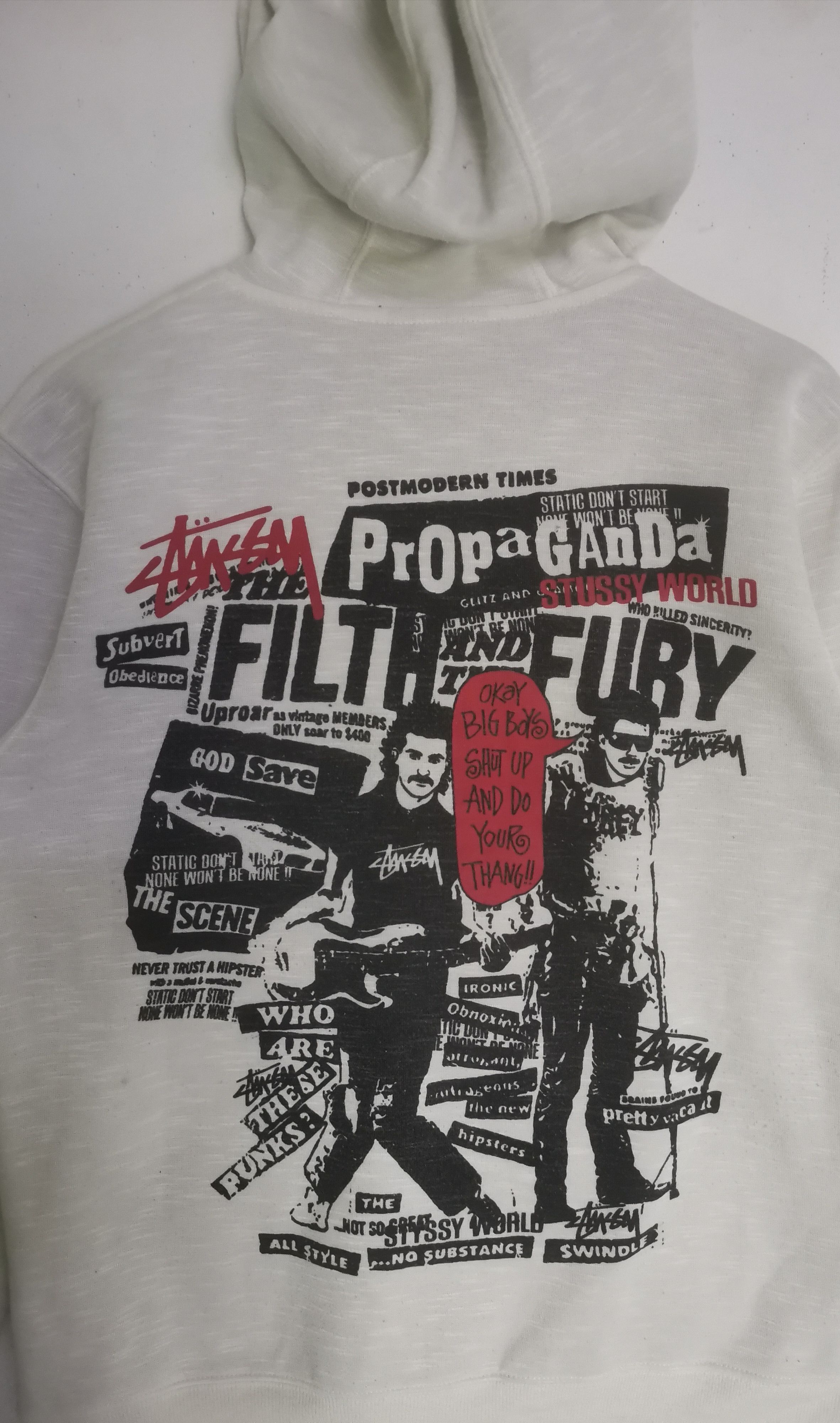 Stussy × Vintage Rare vintage Stussy Propaganda jacket hoodies Size US L / EU 52-54 / 3 - 4 Thumbnail