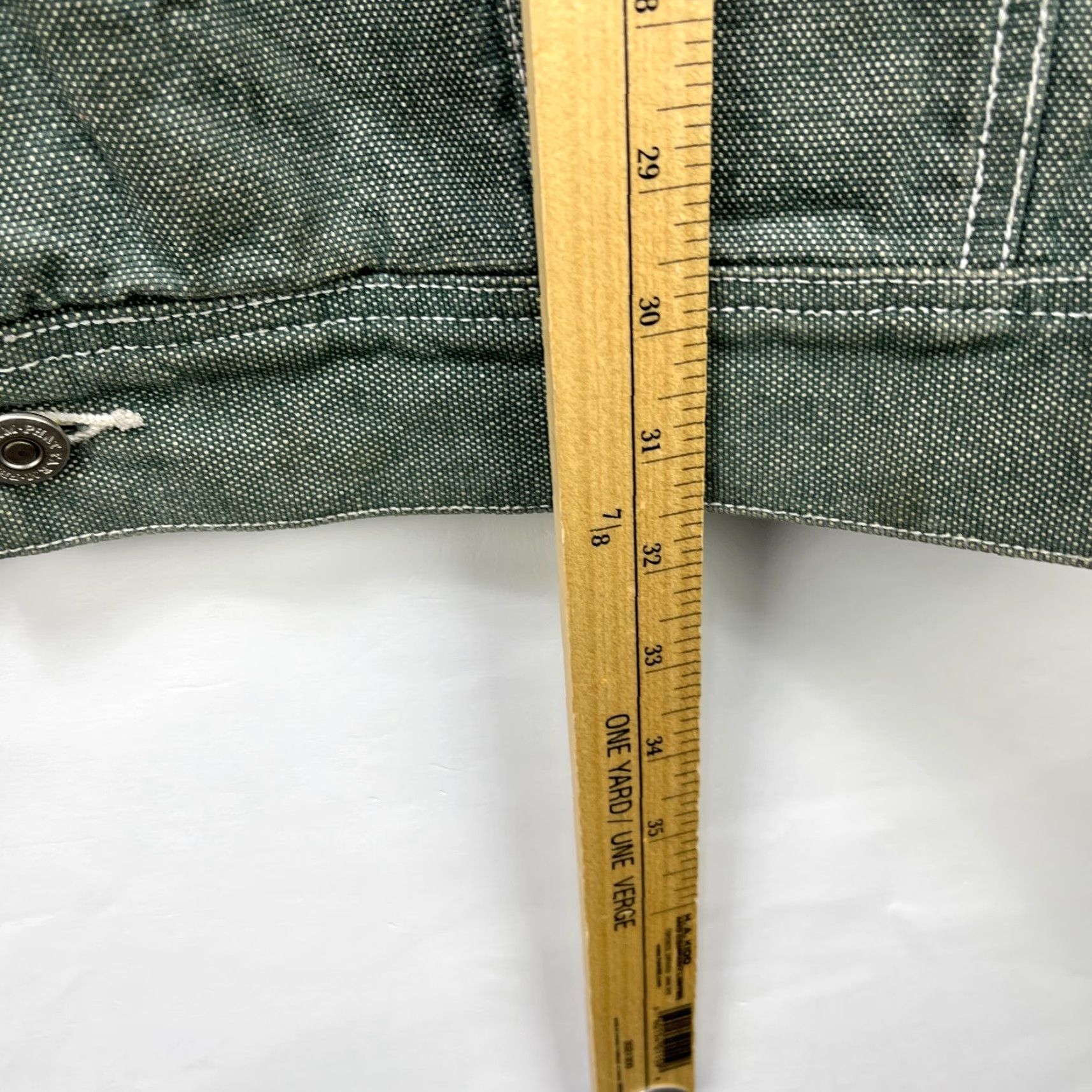 Phat Farm VINTAGE Phat Farm Denim Jacket Men 2XL Green Shirt Jacket 90s Hip Hop Baggy Size US XXL / EU 58 / 5 - 7 Thumbnail