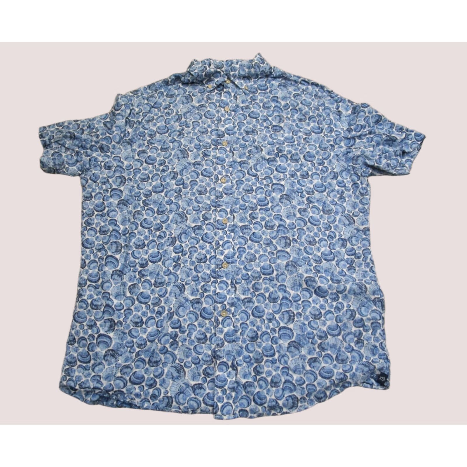 Southern Tide Southern Tide Shirt Men Large Blue Geometric Short Sleeve Linen Rayon Sea Life Size US L / EU 52-54 / 3 - 1 Thumbnail