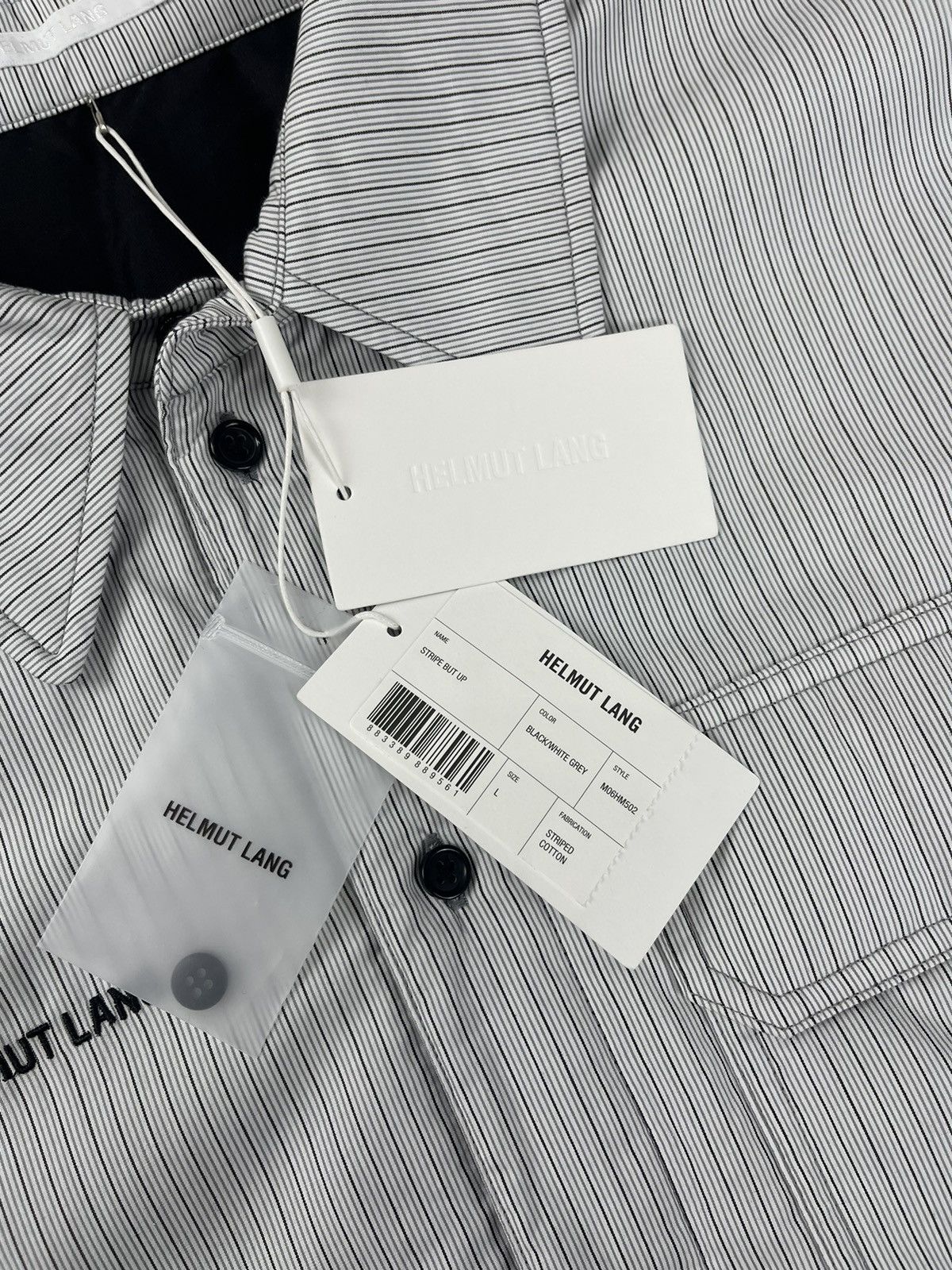 Helmut Lang Helmut Lang Striped Button Up Shirt Jacket Size L Size US L / EU 52-54 / 3 - 8 Thumbnail