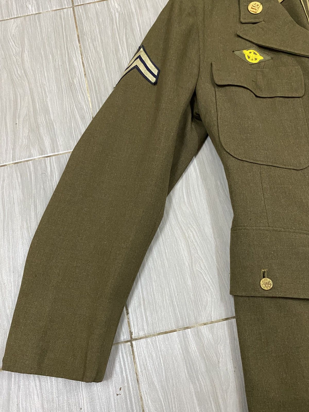 Other Vtg 1940s U.S. Army WWII Wool Service Coat M1941 Insignia Size US S / EU 44-46 / 1 - 5 Thumbnail